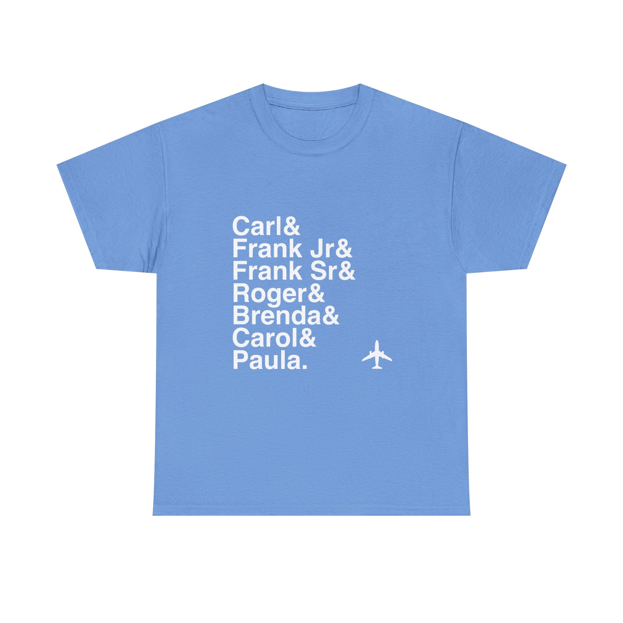 Catch Me If You Can T-Shirt - Frank Abagnale Jr, Carl Hanratty Names List Tee | Live in Living Color, Broadway Musical Gift