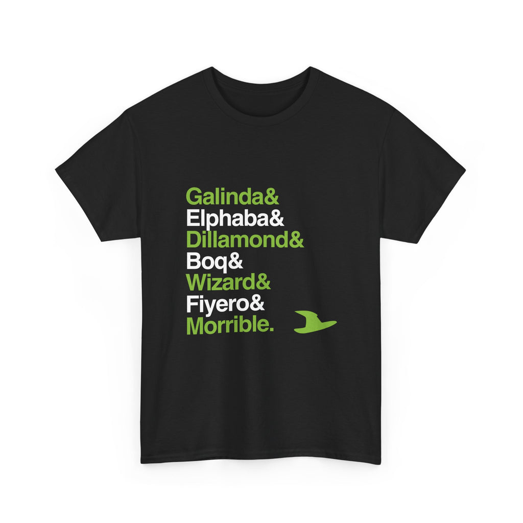 Wicked T-Shirt - Elphaba, Glinda, Defying Gravity Names List Tee | Broadway Musical Gift, Popular Witch Fan Apparel