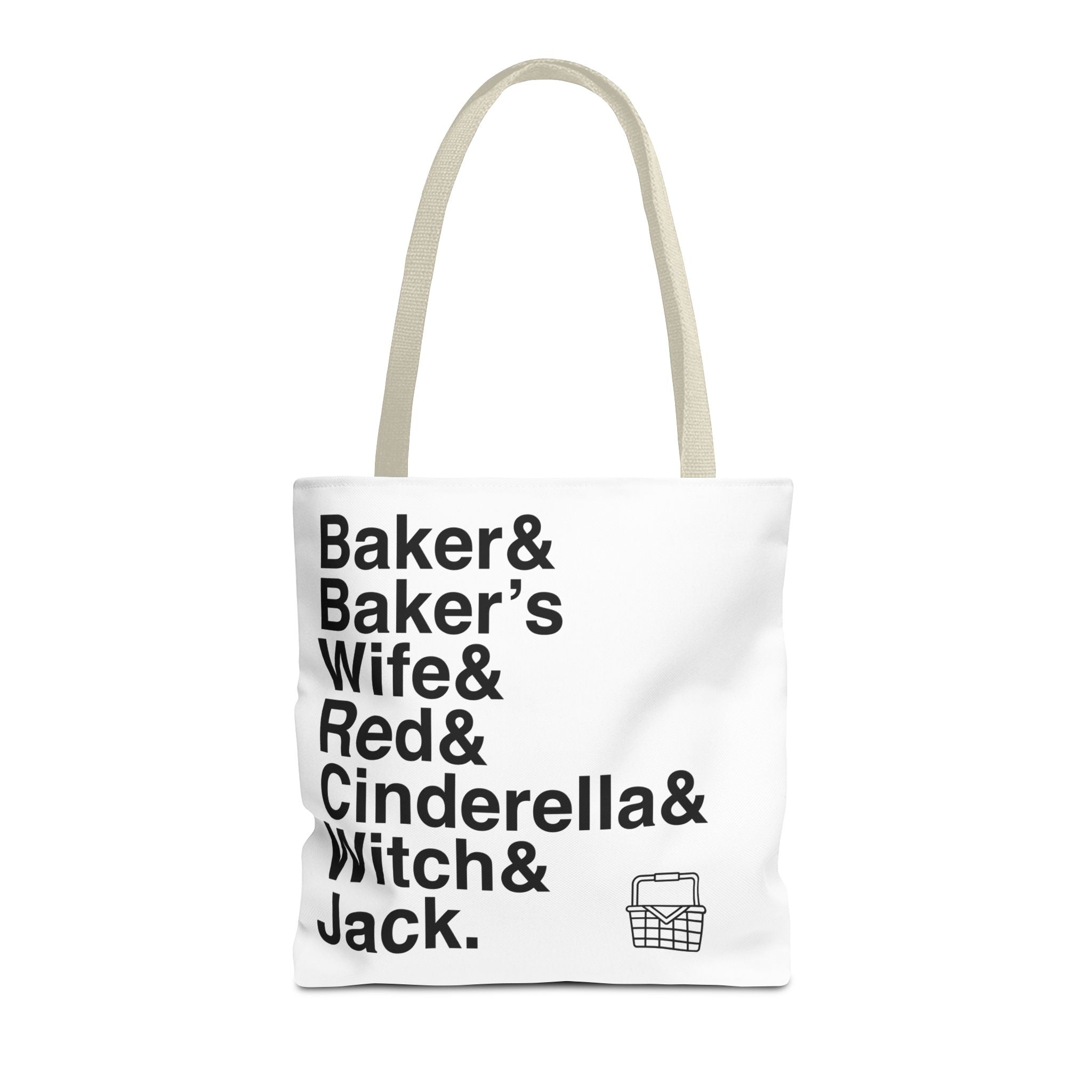 Into the Woods Tote Bag - Sondheim Musical Names List Bag | Baker, Witch, Giant Broadway Gift, Durable Canvas