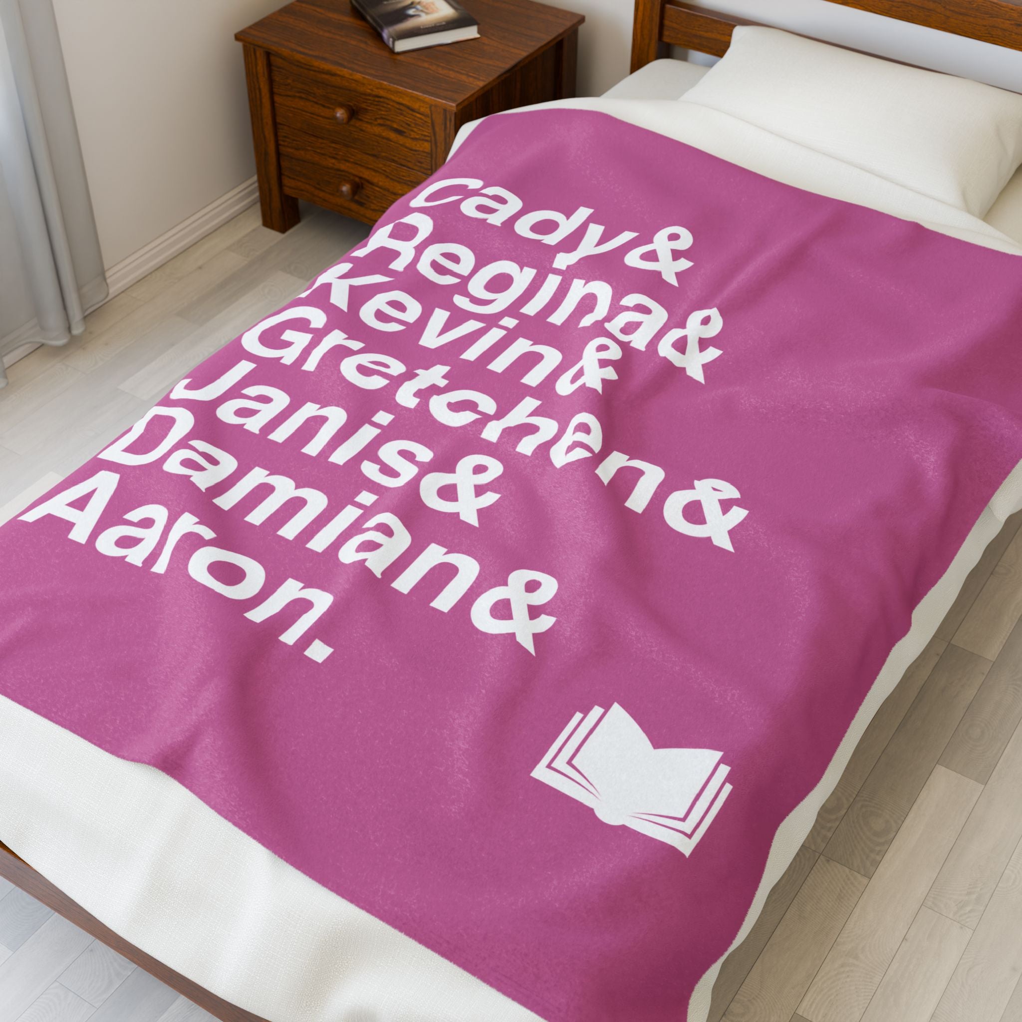 Mean Girls Blanket - Regina George, Plastics Names List Throw | Cozy Broadway Musical Gift, On Wednesdays Home Decor
