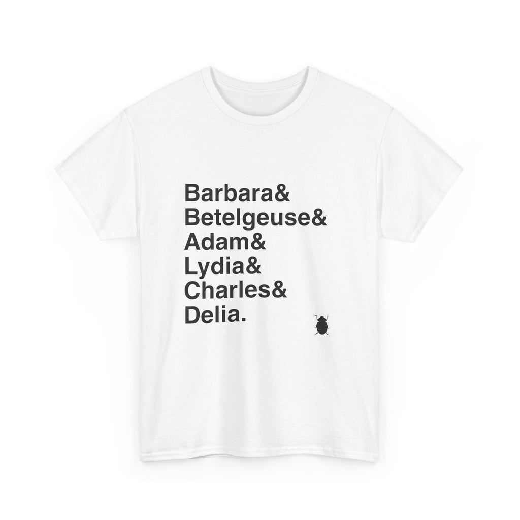 Beetlejuice T-Shirt - Say My Name Names List Tee | Lydia Deetz, Day-O, Broadway Musical Gift, Theatre Fan