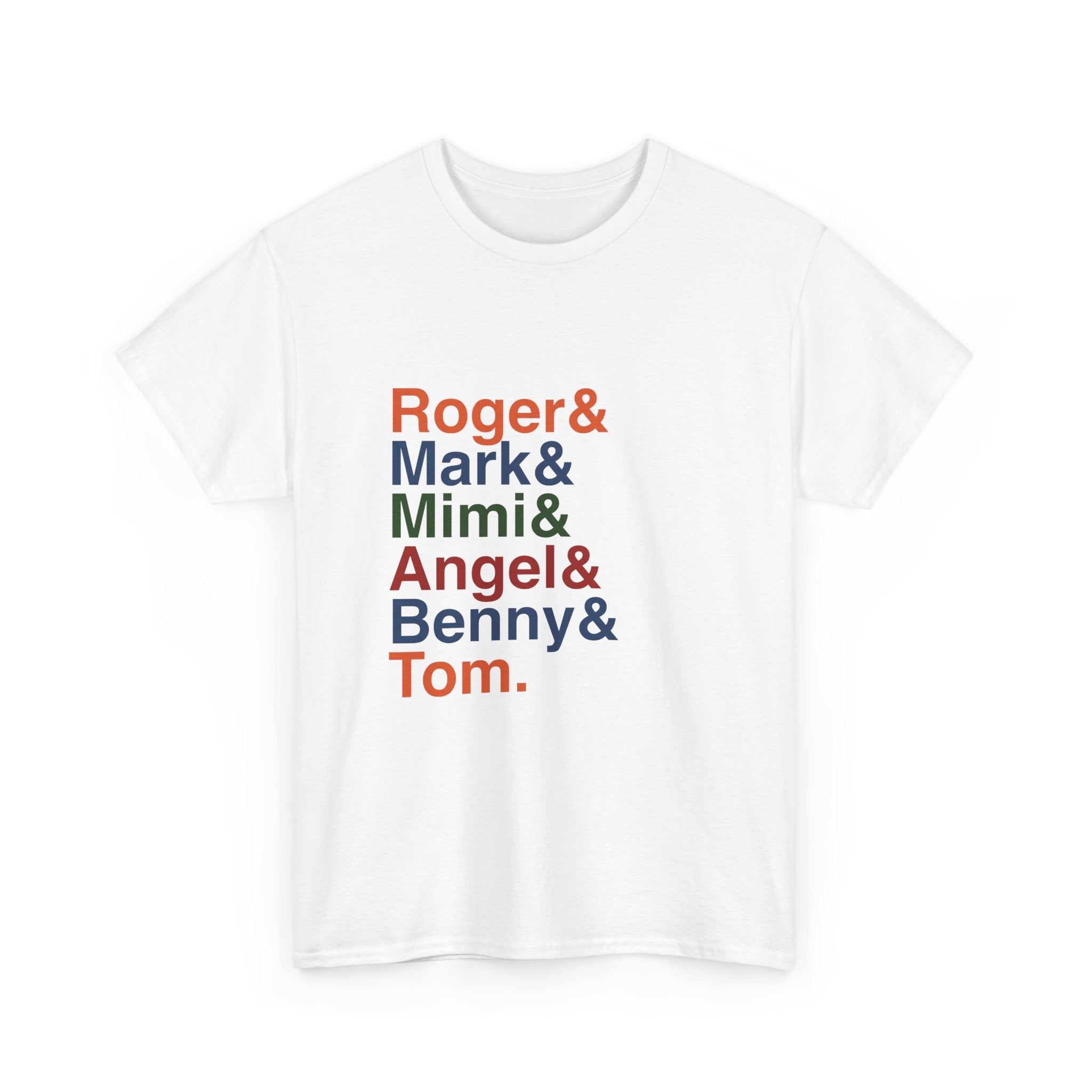 Rent T-Shirt - Seasons of Love Names List Tee | Mark, Mimi, Angel, Jonathan Larson Broadway Musical Gift
