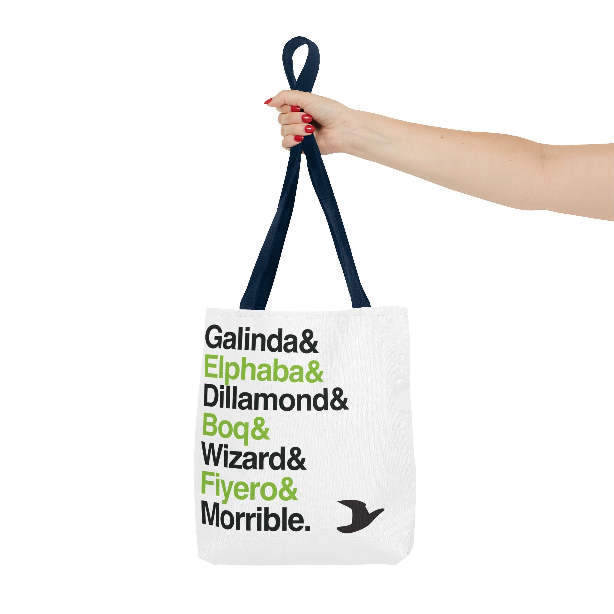 Wicked Tote Bag - Elphaba, Glinda Names List Bag | Defying Gravity Broadway Musical Gift, Durable Canvas