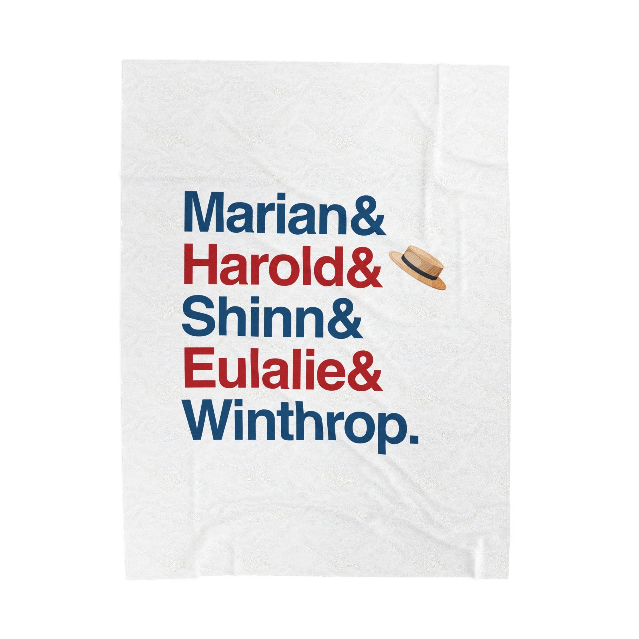 Into the Woods Blanket - Sondheim Musical Names List Throw | Cozy Fairy Tale Gift, Witch, Baker Home Decor