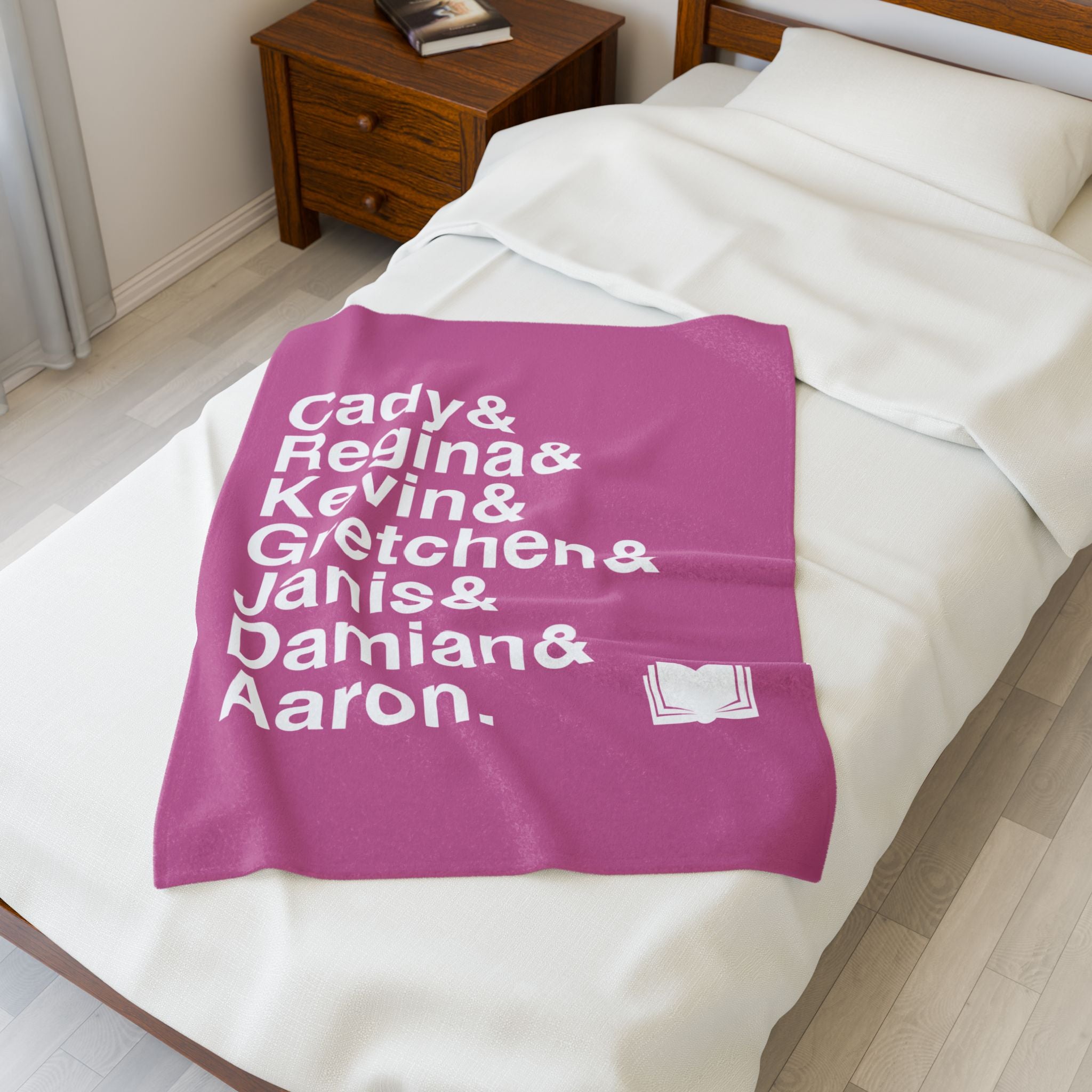 Mean Girls Blanket - Regina George, Plastics Names List Throw | Cozy Broadway Musical Gift, On Wednesdays Home Decor