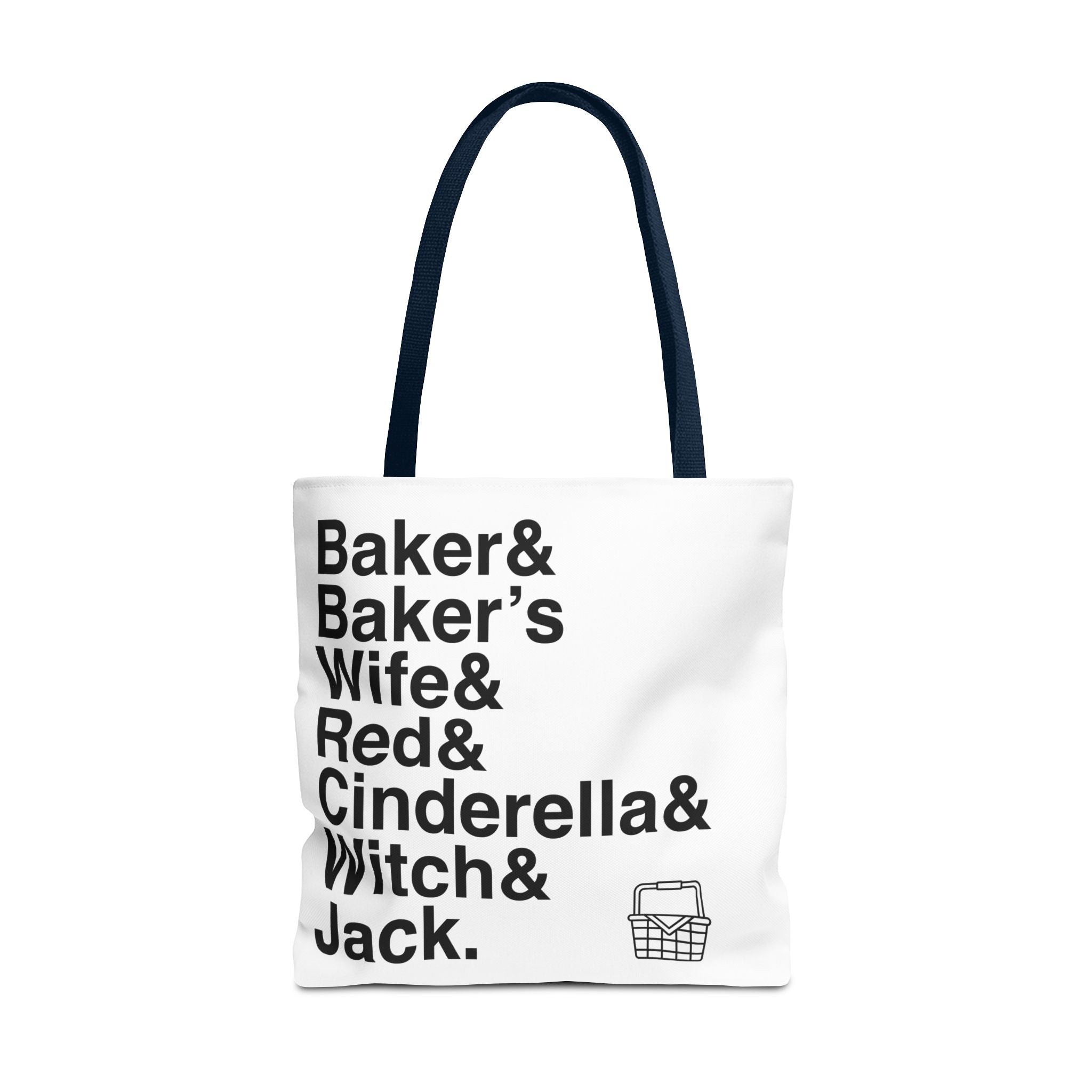 Into the Woods Tote Bag - Sondheim Musical Names List Bag | Baker, Witch, Giant Broadway Gift, Durable Canvas