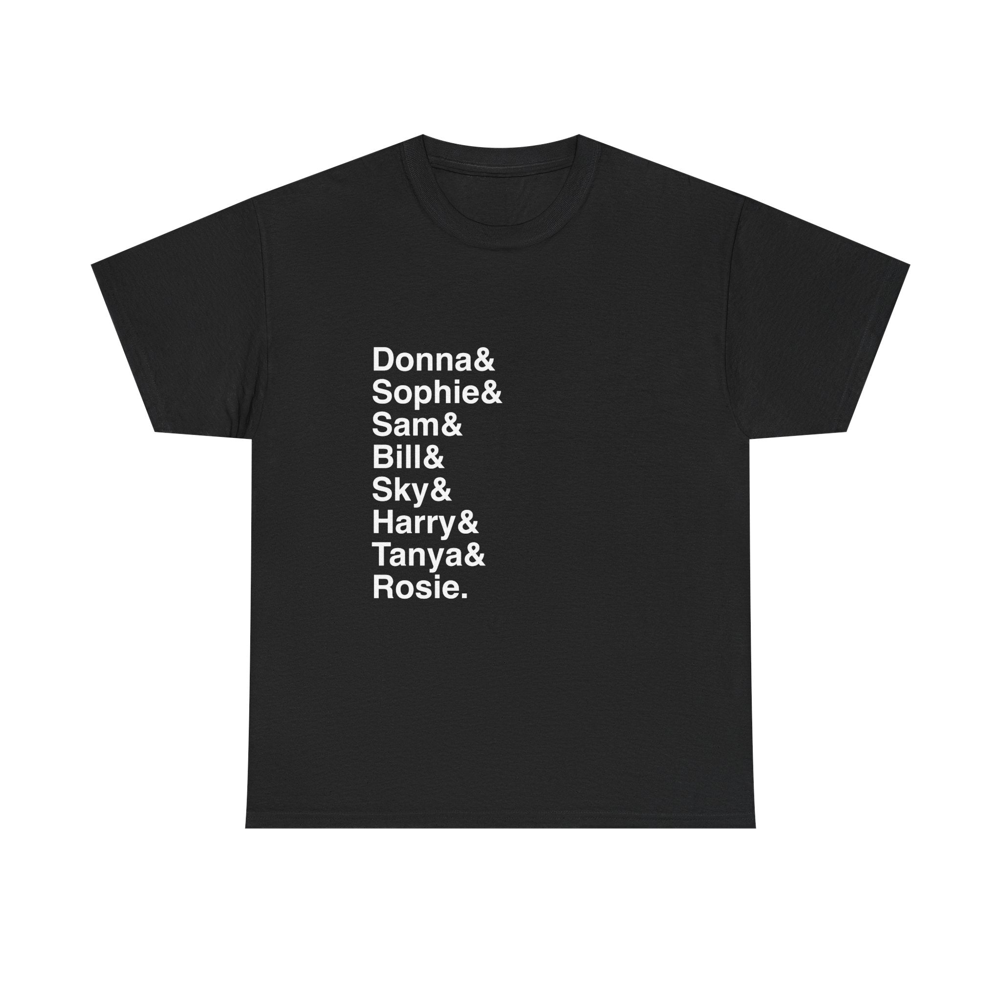 Mamma Mia T-Shirt - Donna, Sophie, Dads Names List Tee | Dancing Queen, ABBA Broadway Musical Gift, Jukebox Fan