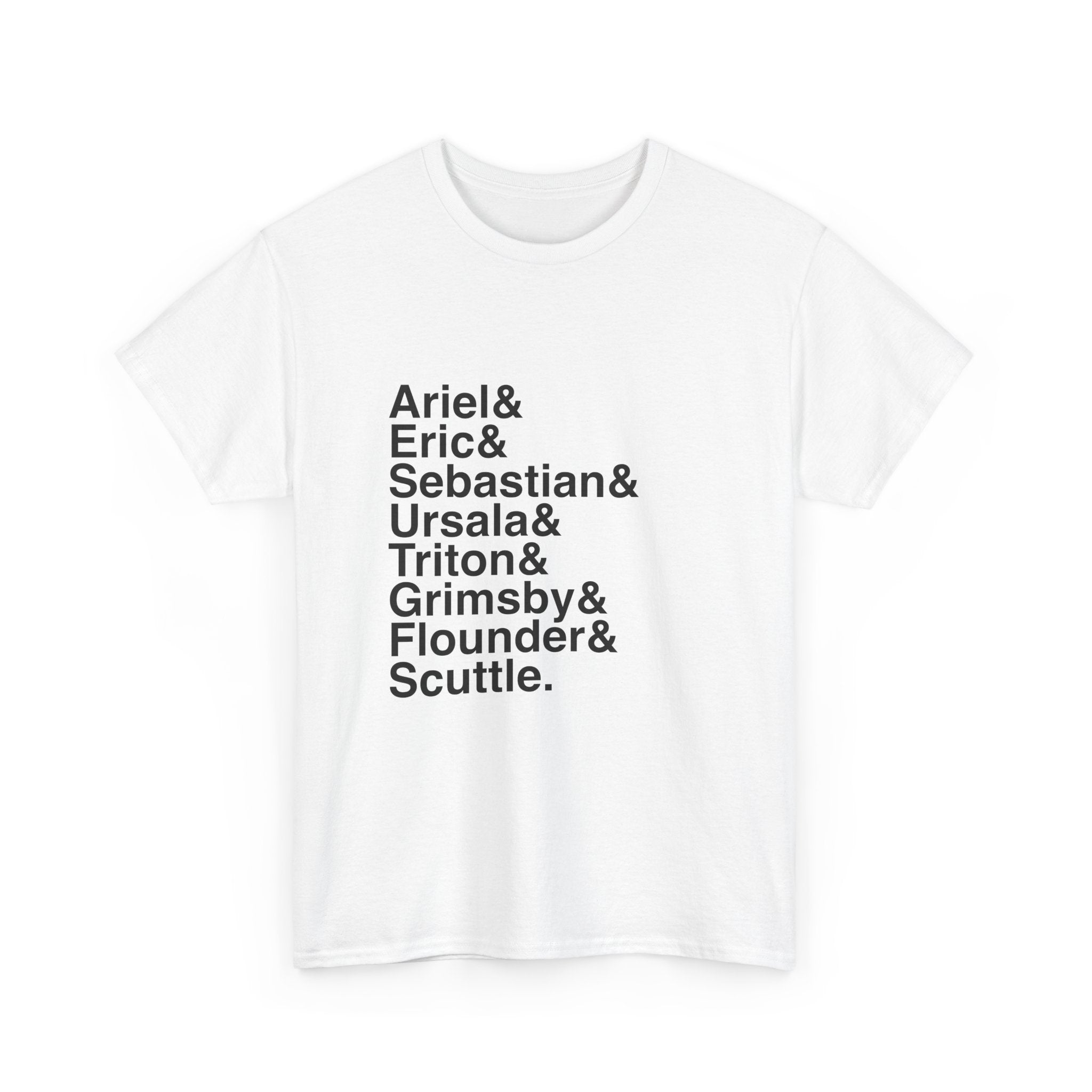 The Little Mermaid T-Shirt - Ariel, Ursula, Sebastian Names List Tee | Disney Broadway Musical Gift, Part of Your World