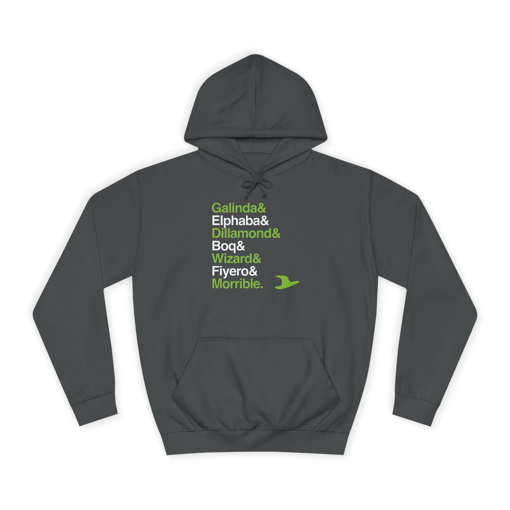 Wicked Broadway Hoodie - Elphaba, Glinda Names List Apparel | Defying Gravity Musical Gift (Unisex)