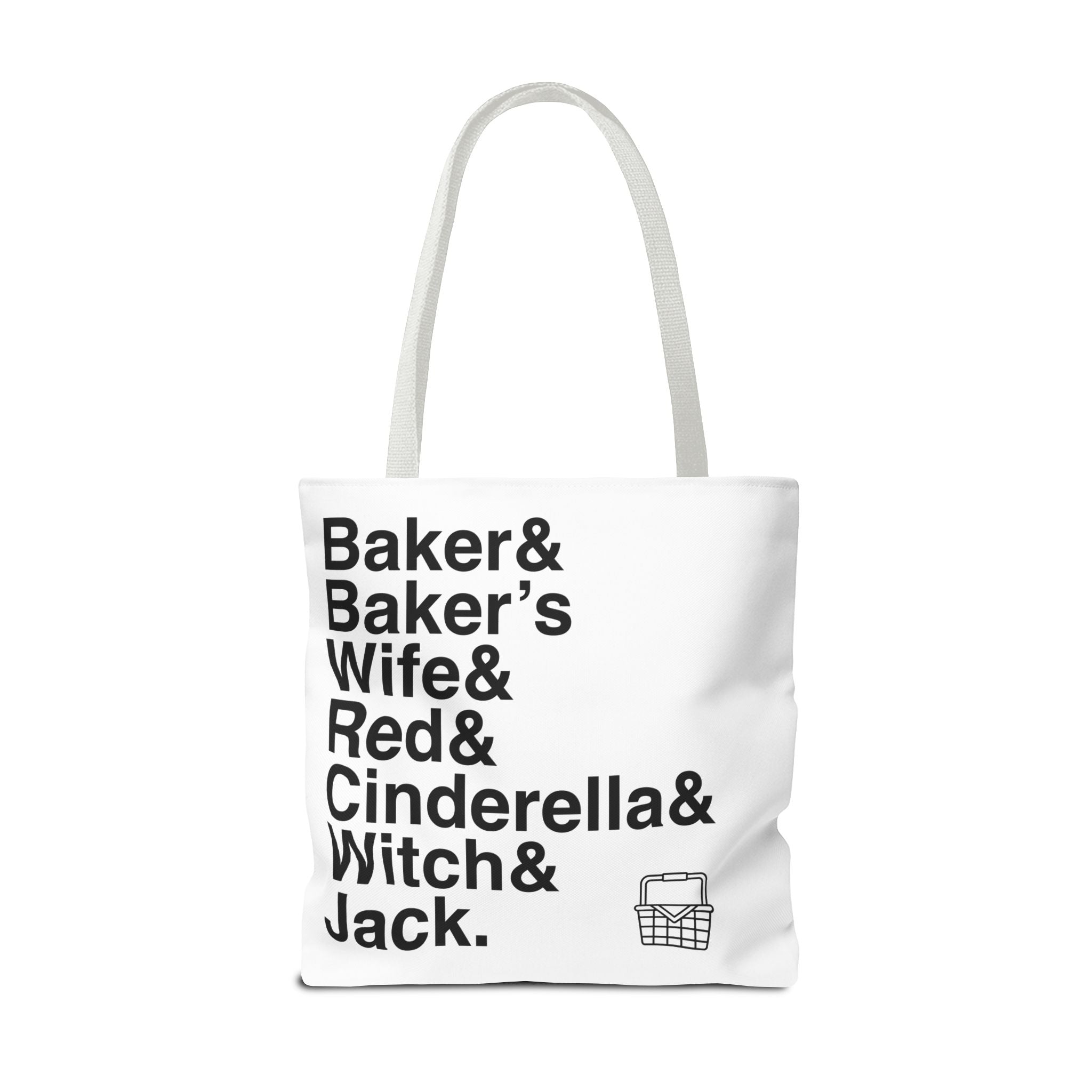 Into the Woods Tote Bag - Sondheim Musical Names List Bag | Baker, Witch, Giant Broadway Gift, Durable Canvas