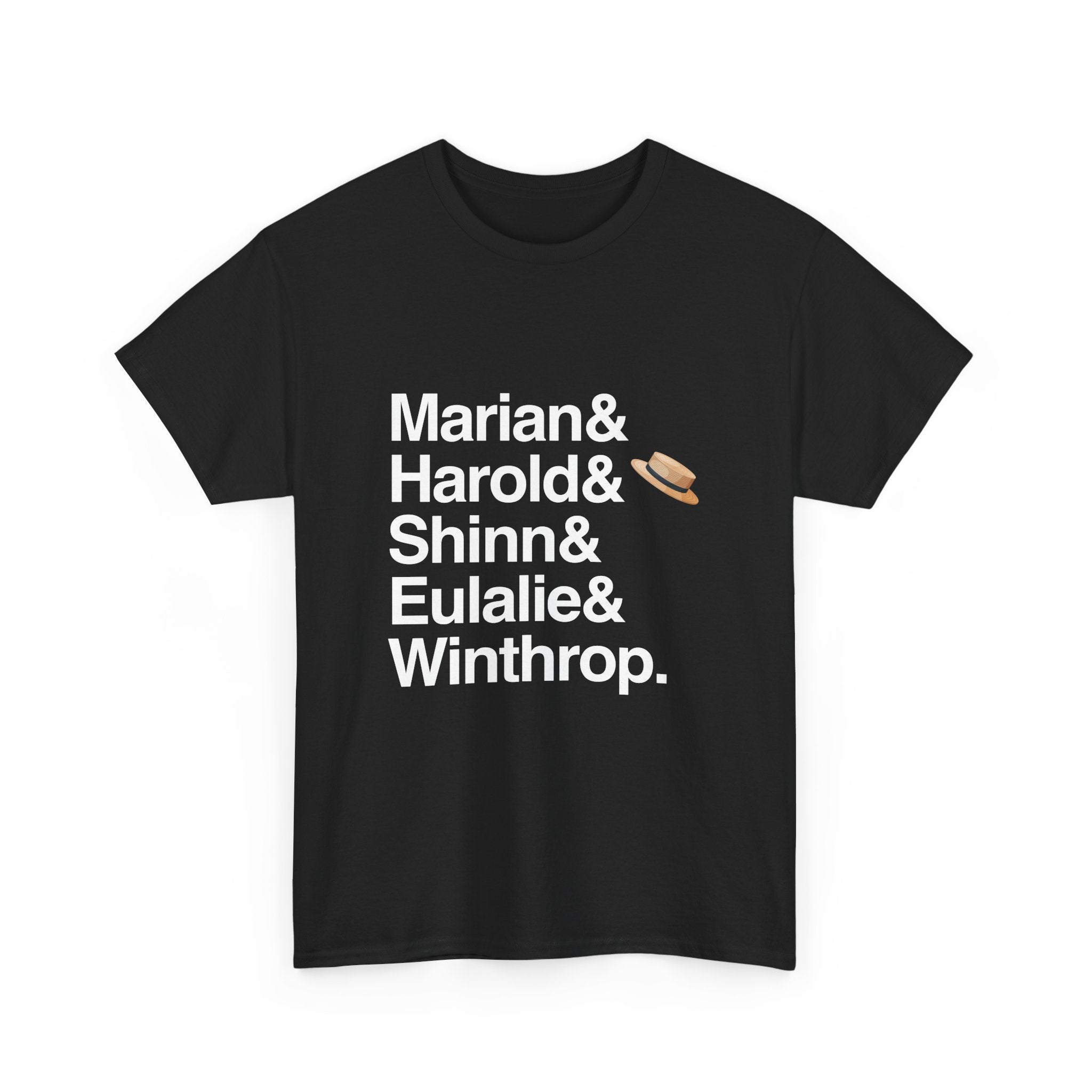 The Music Man T-Shirt - Harold Hill, Marian Paroo Names List Tee | Seventy-Six Trombones Broadway Musical Gift