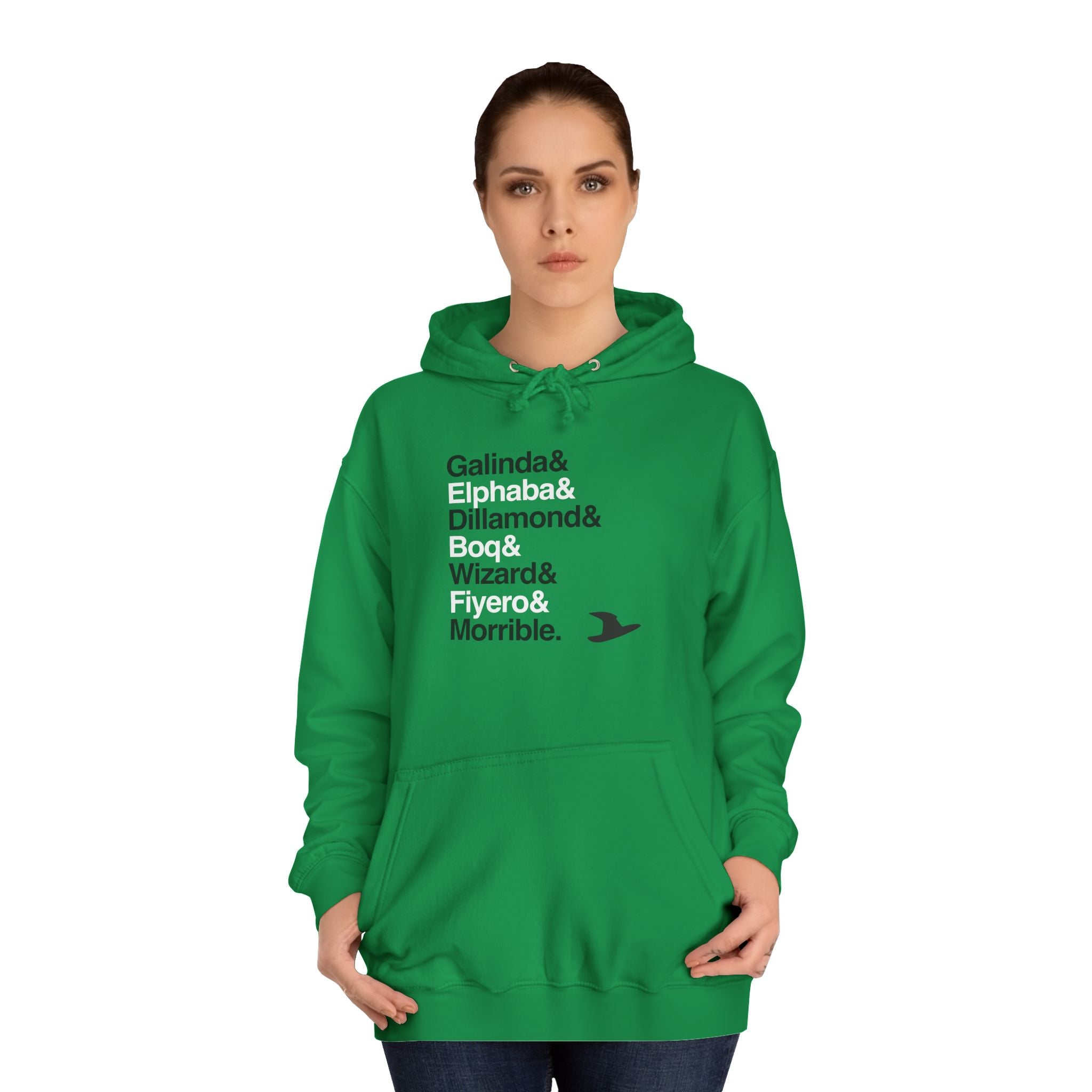 Wicked Broadway Hoodie - Elphaba, Glinda Names List Apparel | Defying Gravity Musical Gift (Unisex)