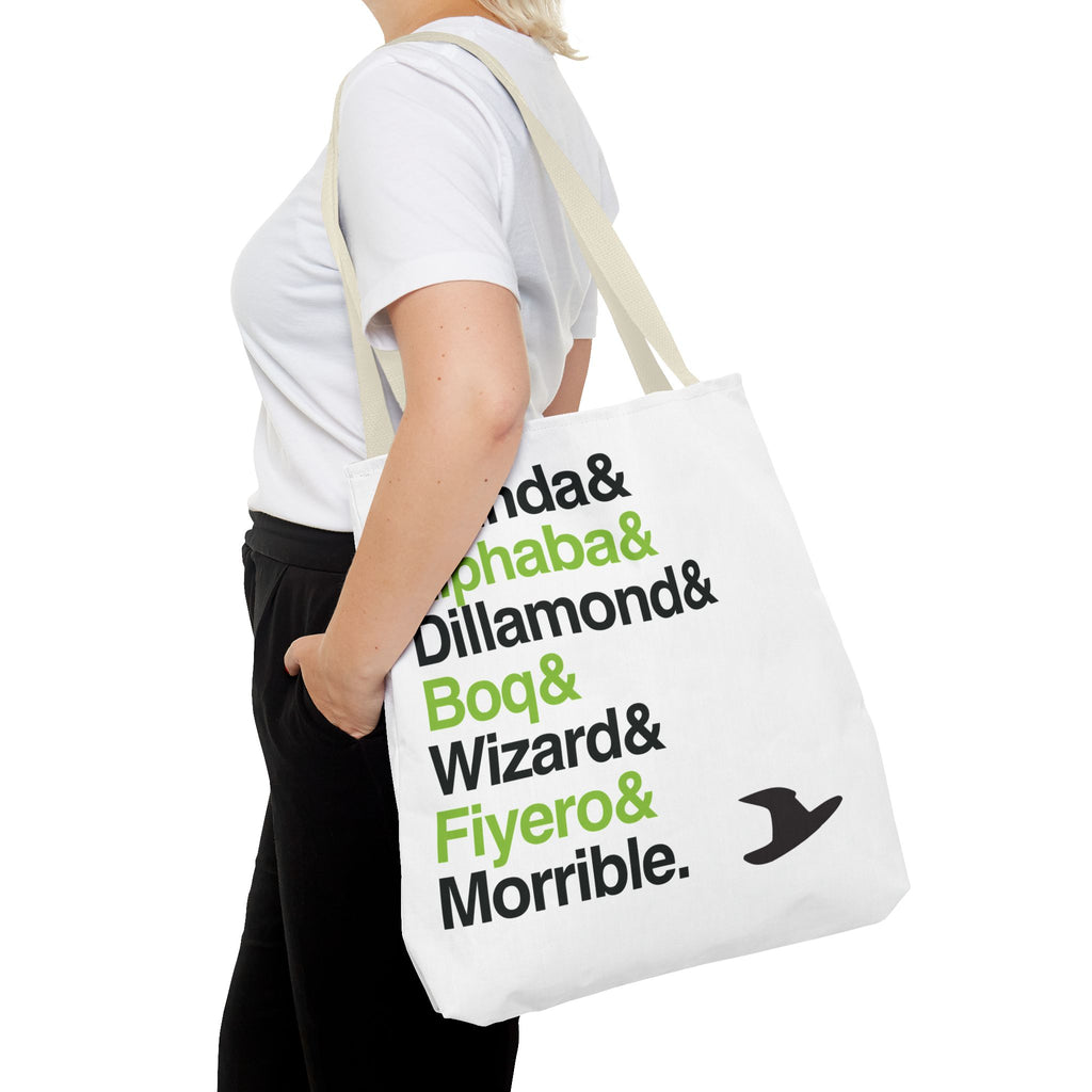 Wicked Tote Bag - Elphaba, Glinda Names List Bag | Defying Gravity Broadway Musical Gift, Durable Canvas