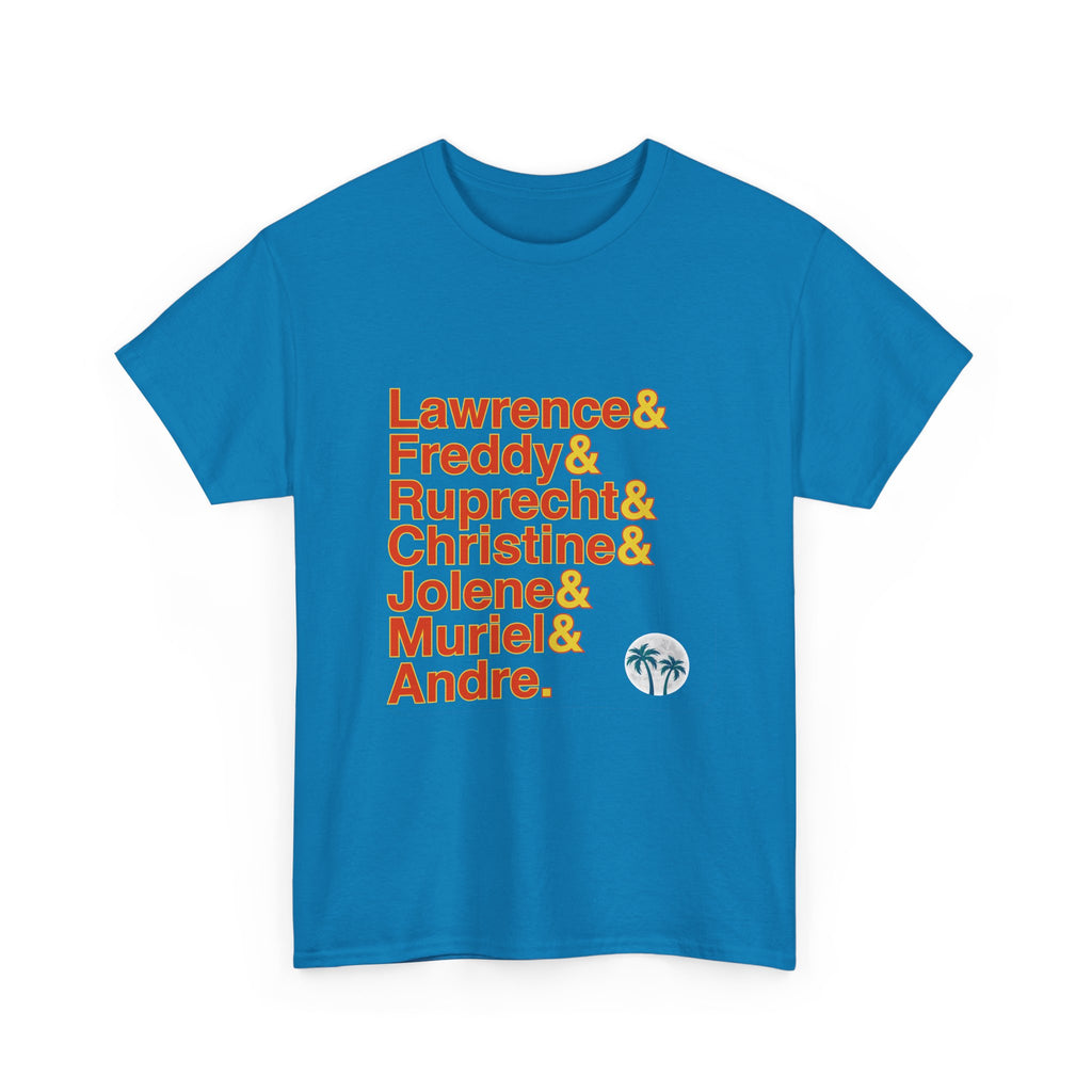 Dirty Rotten Scoundrels T-Shirt - Lawrence, Freddy Names List Tee | French Riviera Broadway Musical Comedy Gift