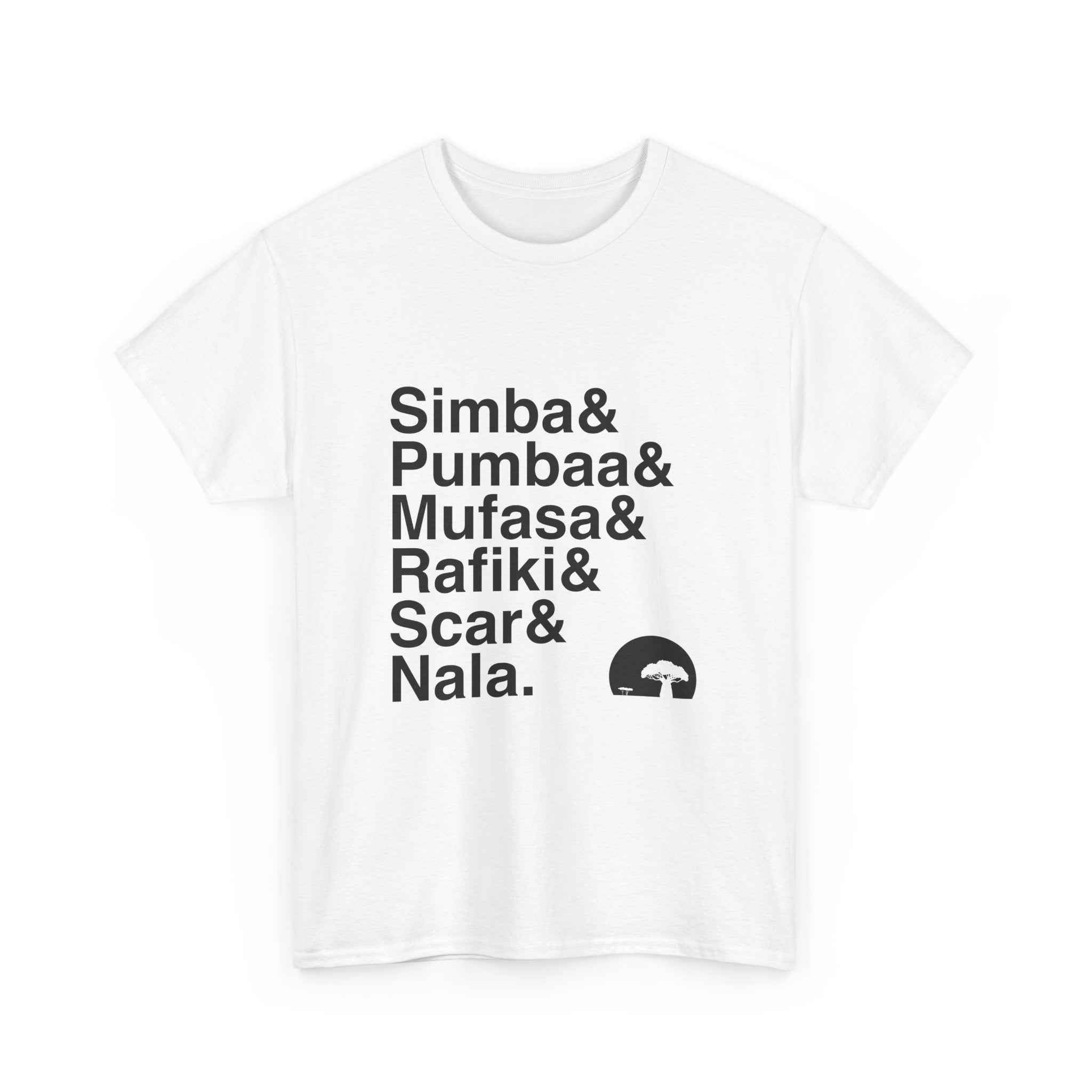 The Lion King T-Shirt - Simba, Timon & Pumbaa Names List Tee | Hakuna Matata Disney Broadway Musical Gift