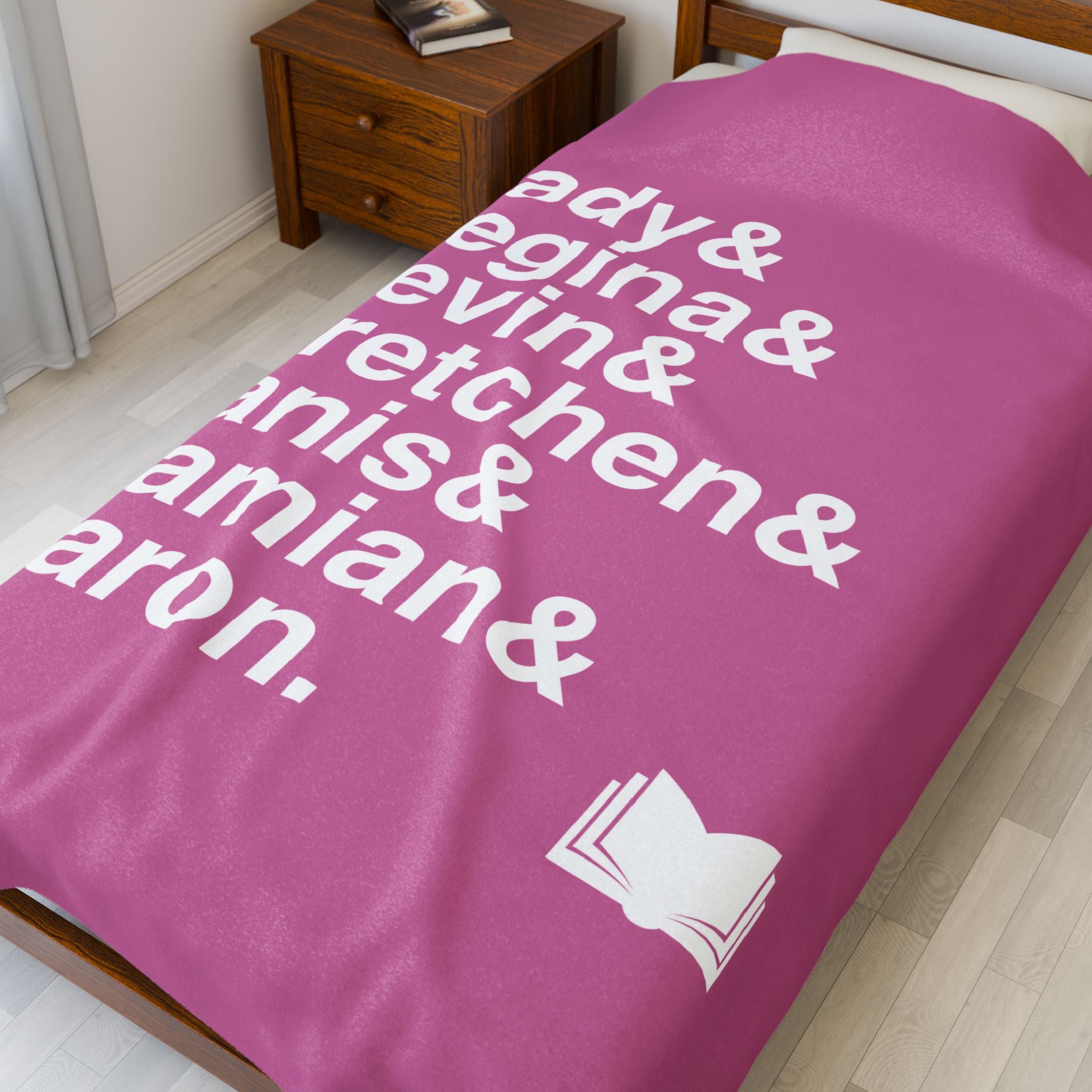 Mean Girls Blanket - Regina George, Plastics Names List Throw | Cozy Broadway Musical Gift, On Wednesdays Home Decor