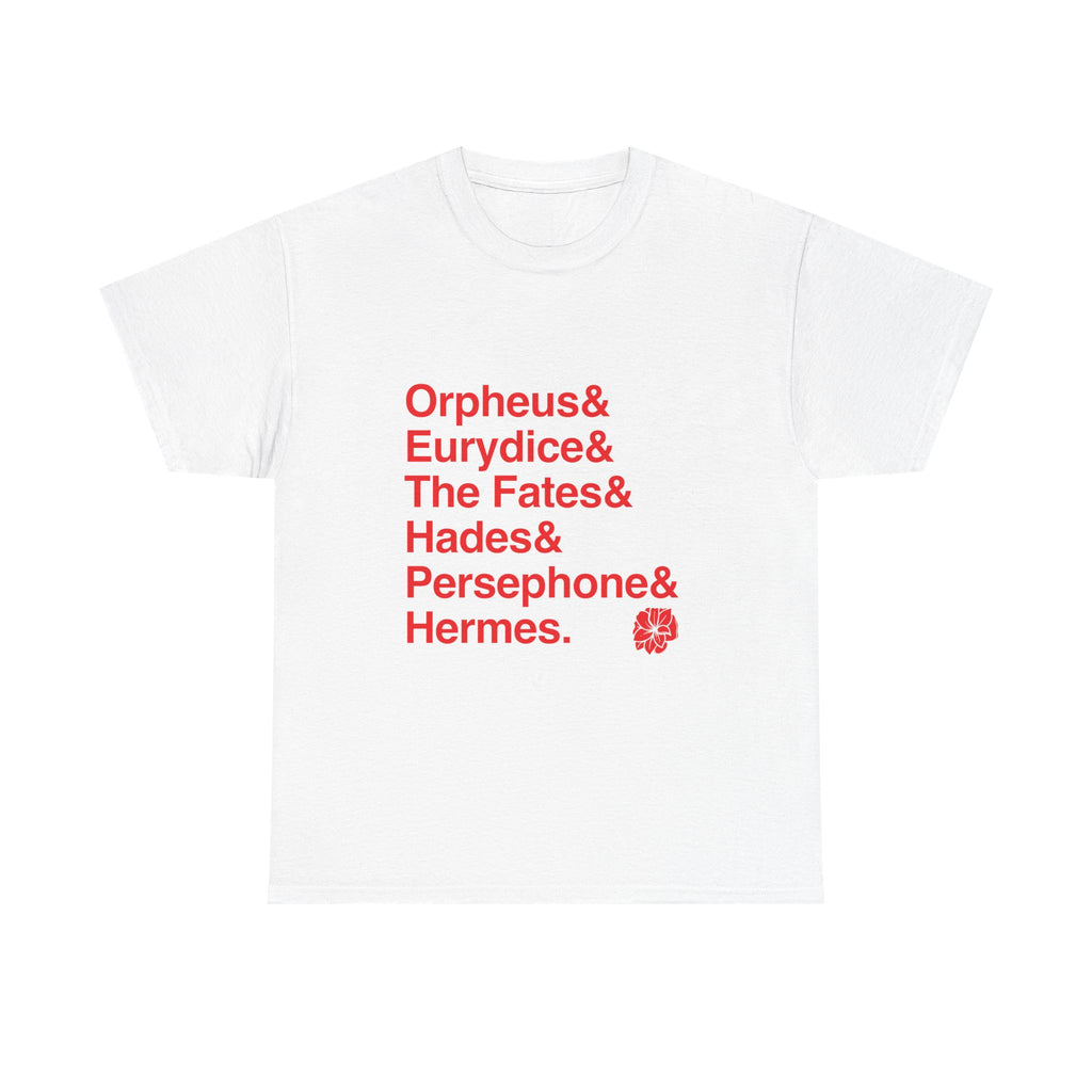 Hadestown T-Shirt - Orpheus, Eurydice, Hermes Names List Tee | Broadway Tony Winner Musical Gift, Way Down Hadestown