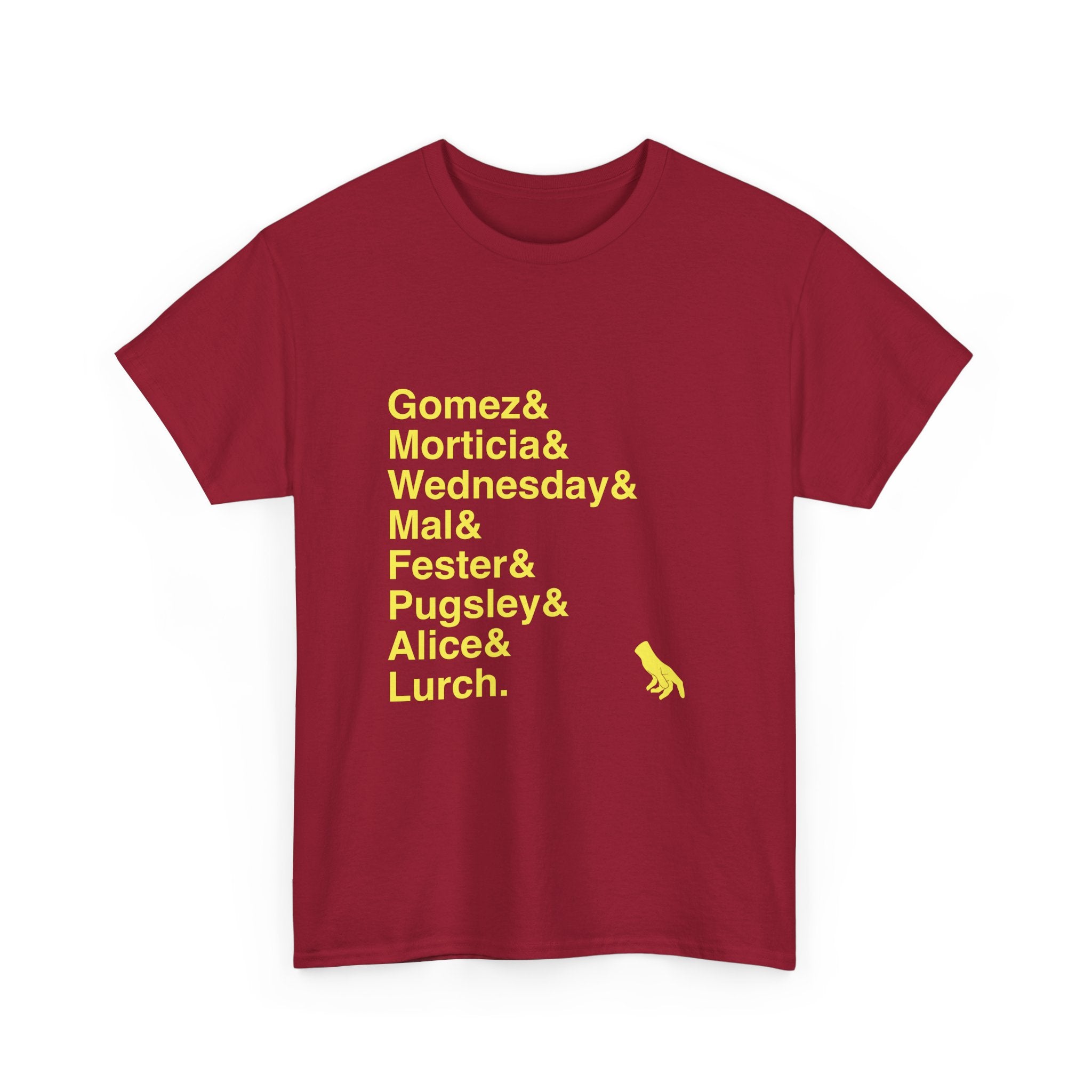 The Addams Family Musical T-Shirt - Names List Tee | Broadway Gift, Wednesday, Morticia, Gomez, Theatre Fan Apparel