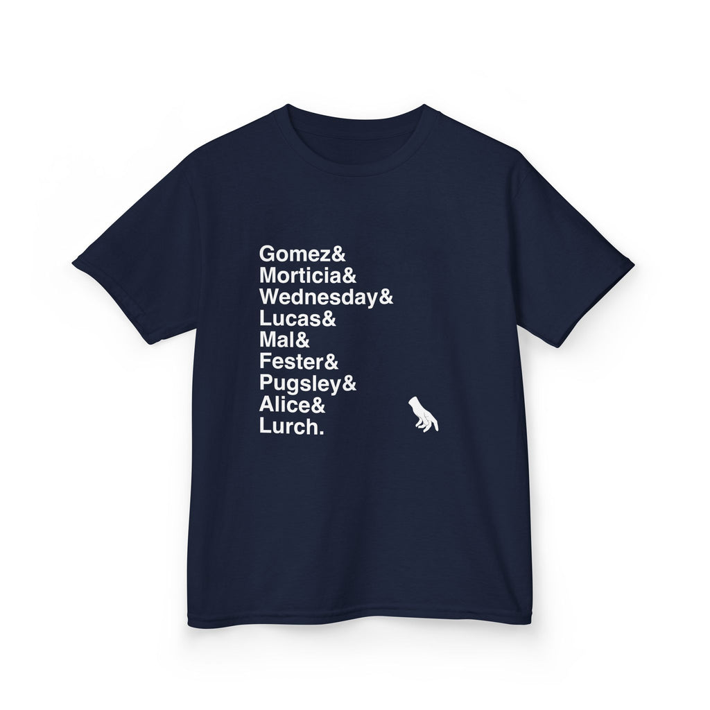 KIDS The Addams Family Musical T-Shirt - Names List Tee | Broadway Gift, Wednesday, Morticia, Gomez, Theatre Fan Apparel