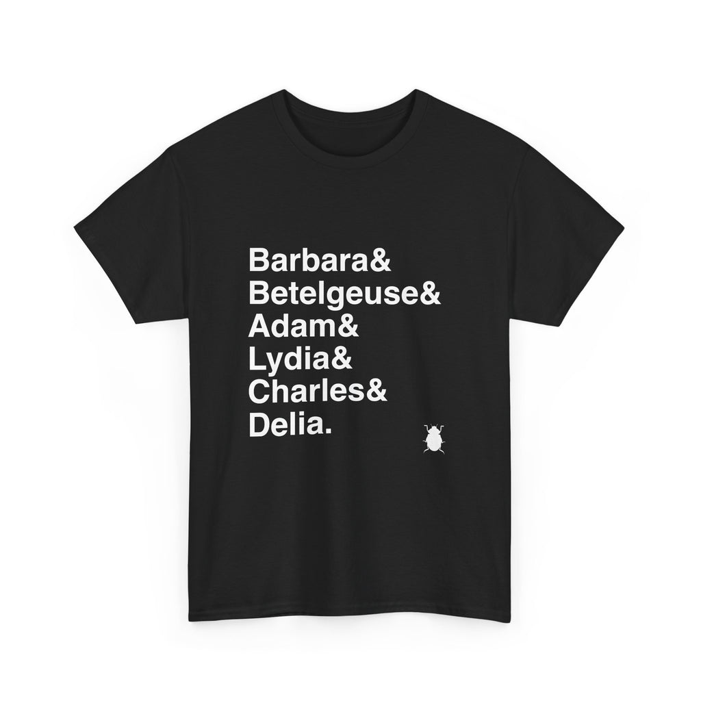 Beetlejuice T-Shirt - Say My Name Names List Tee | Lydia Deetz, Day-O, Broadway Musical Gift, Theatre Fan