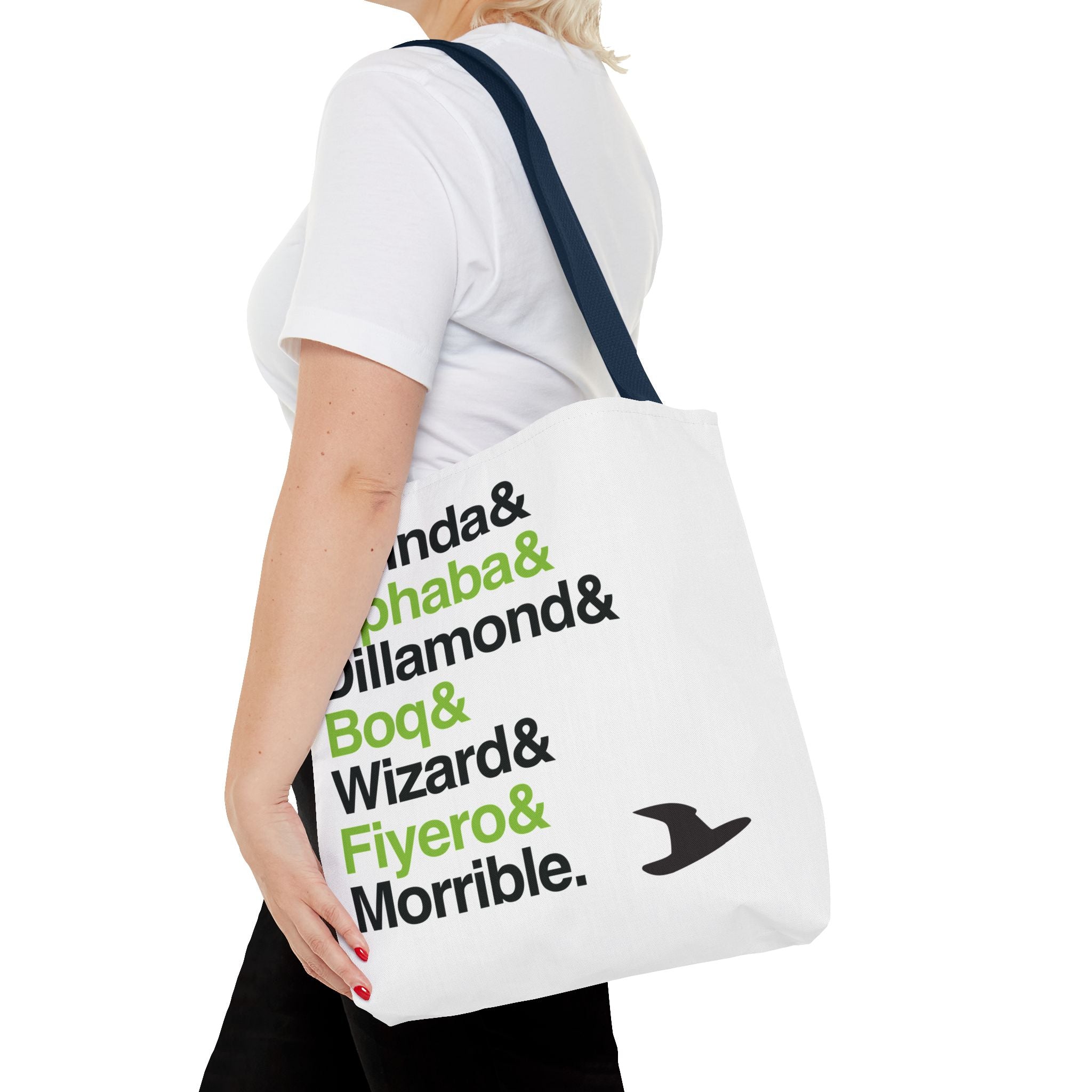 Wicked Tote Bag - Elphaba, Glinda Names List Bag | Defying Gravity Broadway Musical Gift, Durable Canvas