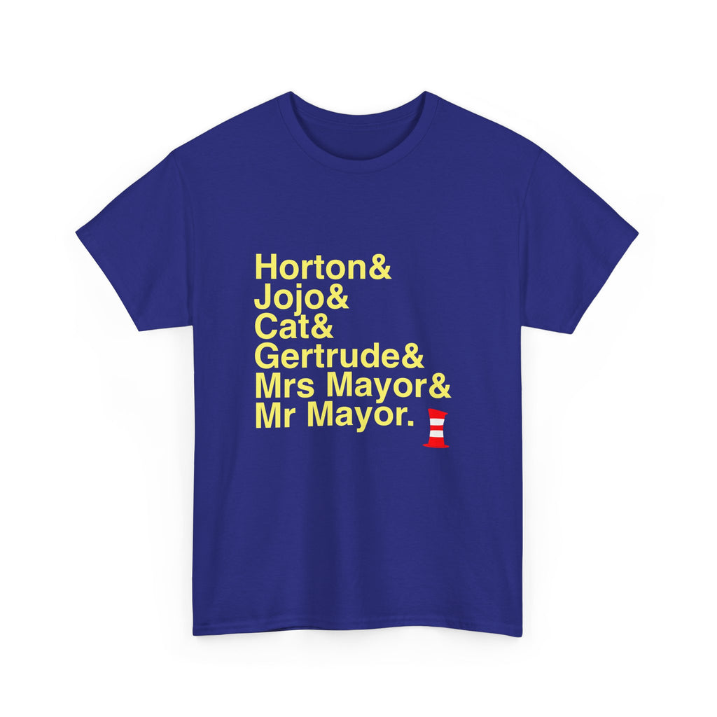 Seussical T-Shirt - Cat in the Hat, Horton Names List Tee | Dr. Seuss Broadway Musical Gift, Thinker Fan