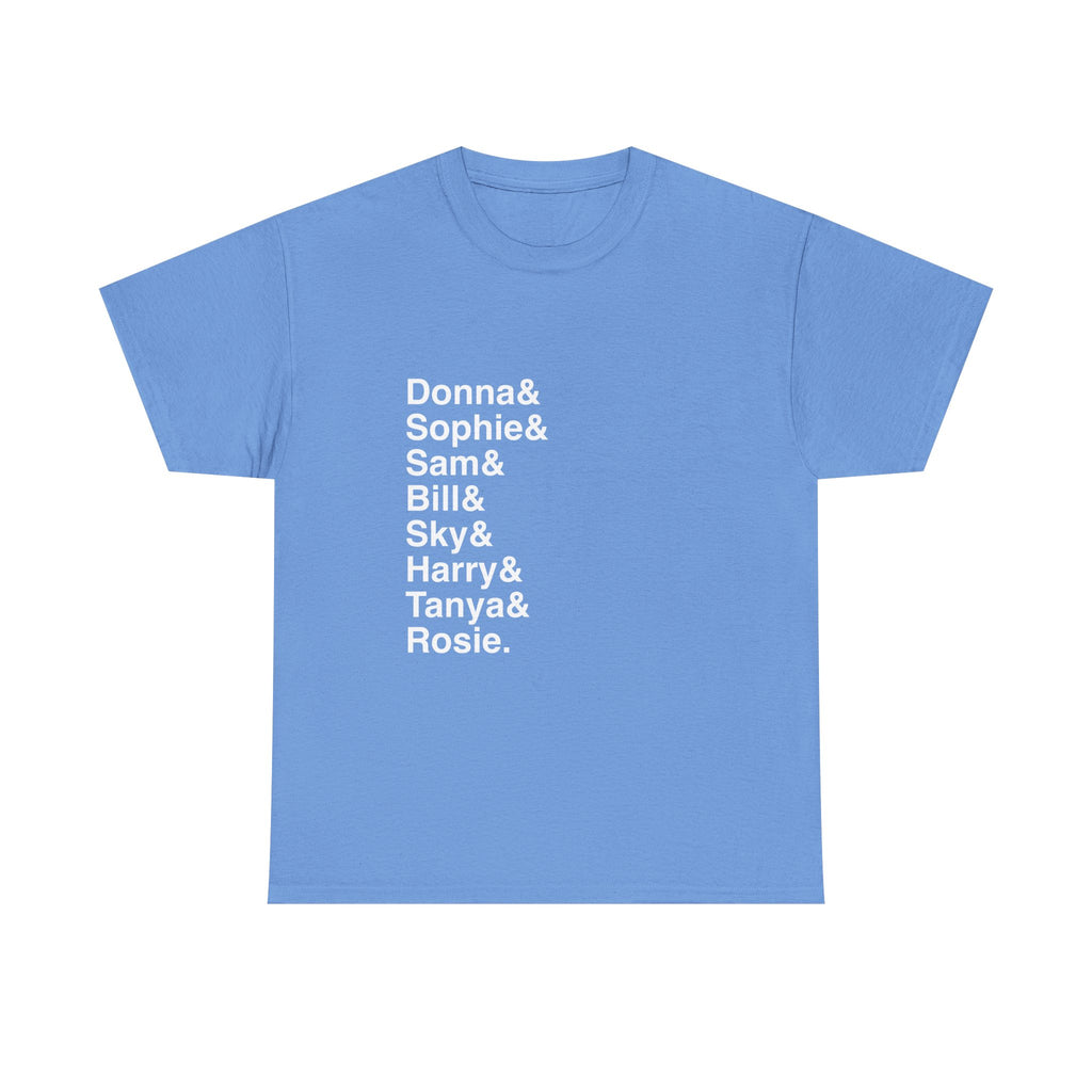 Mamma Mia T-Shirt - Donna, Sophie, Dads Names List Tee | Dancing Queen, ABBA Broadway Musical Gift, Jukebox Fan