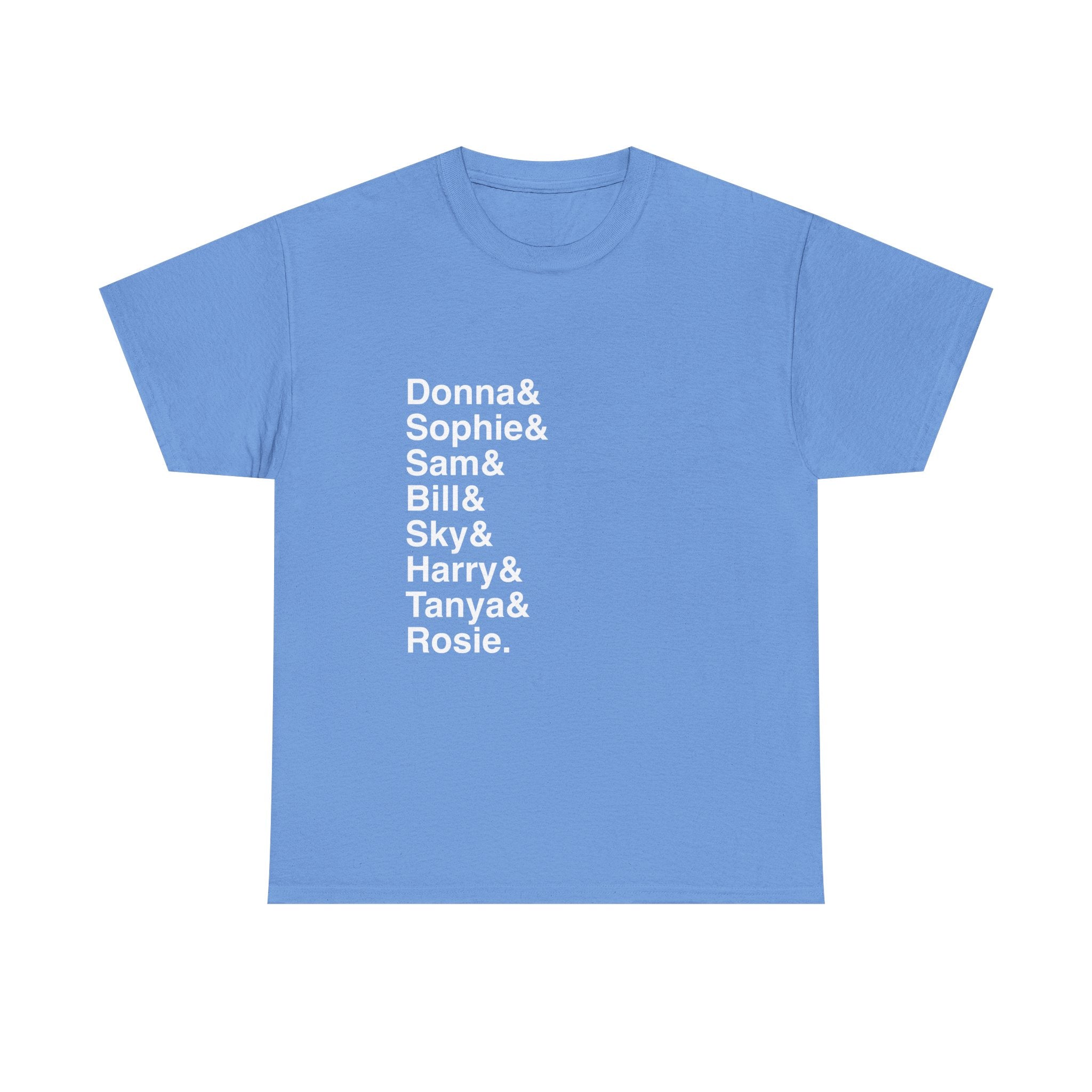 Mamma Mia T-Shirt - Donna, Sophie, Dads Names List Tee | Dancing Queen, ABBA Broadway Musical Gift, Jukebox Fan