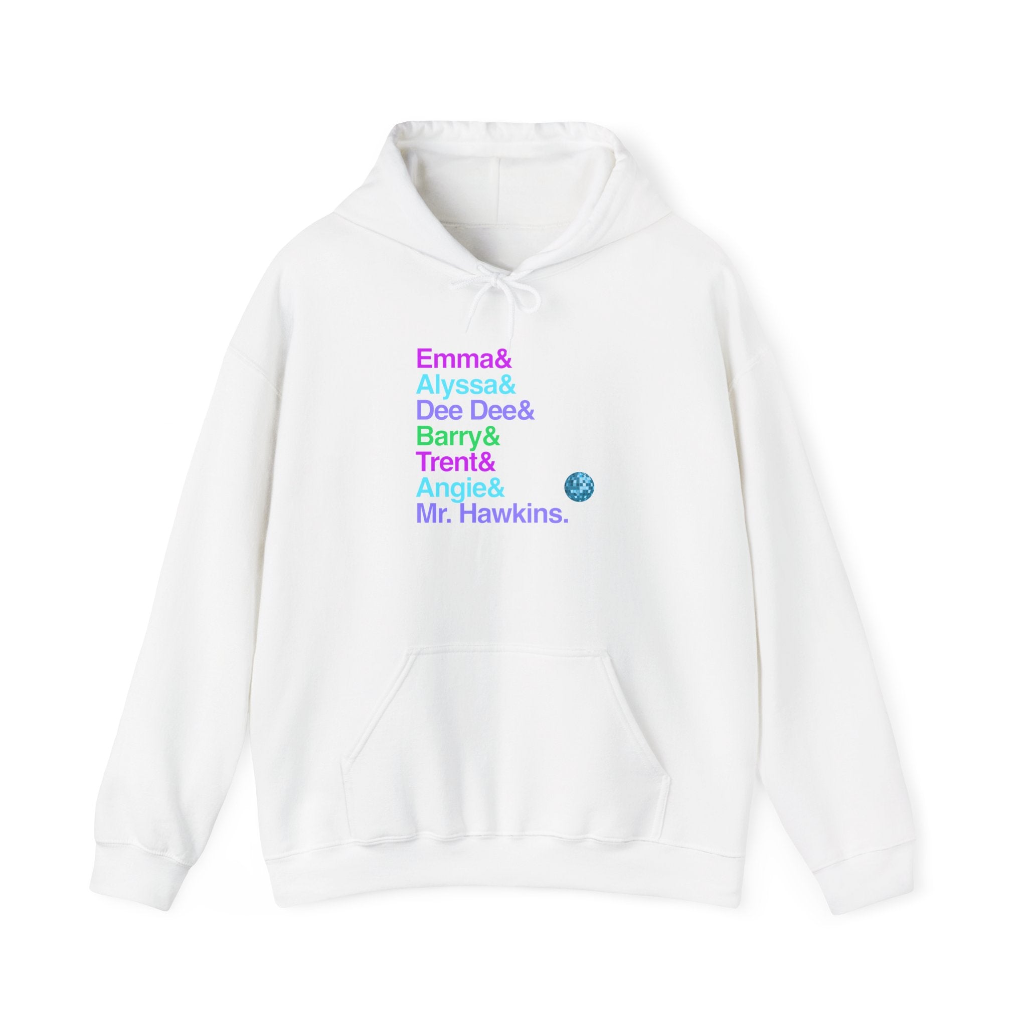The Prom Hooded Sweatshirt - Emma, Dee Dee Allen Names List Hoodie | Zazz Broadway Musical Gift, LGBTQ Fan