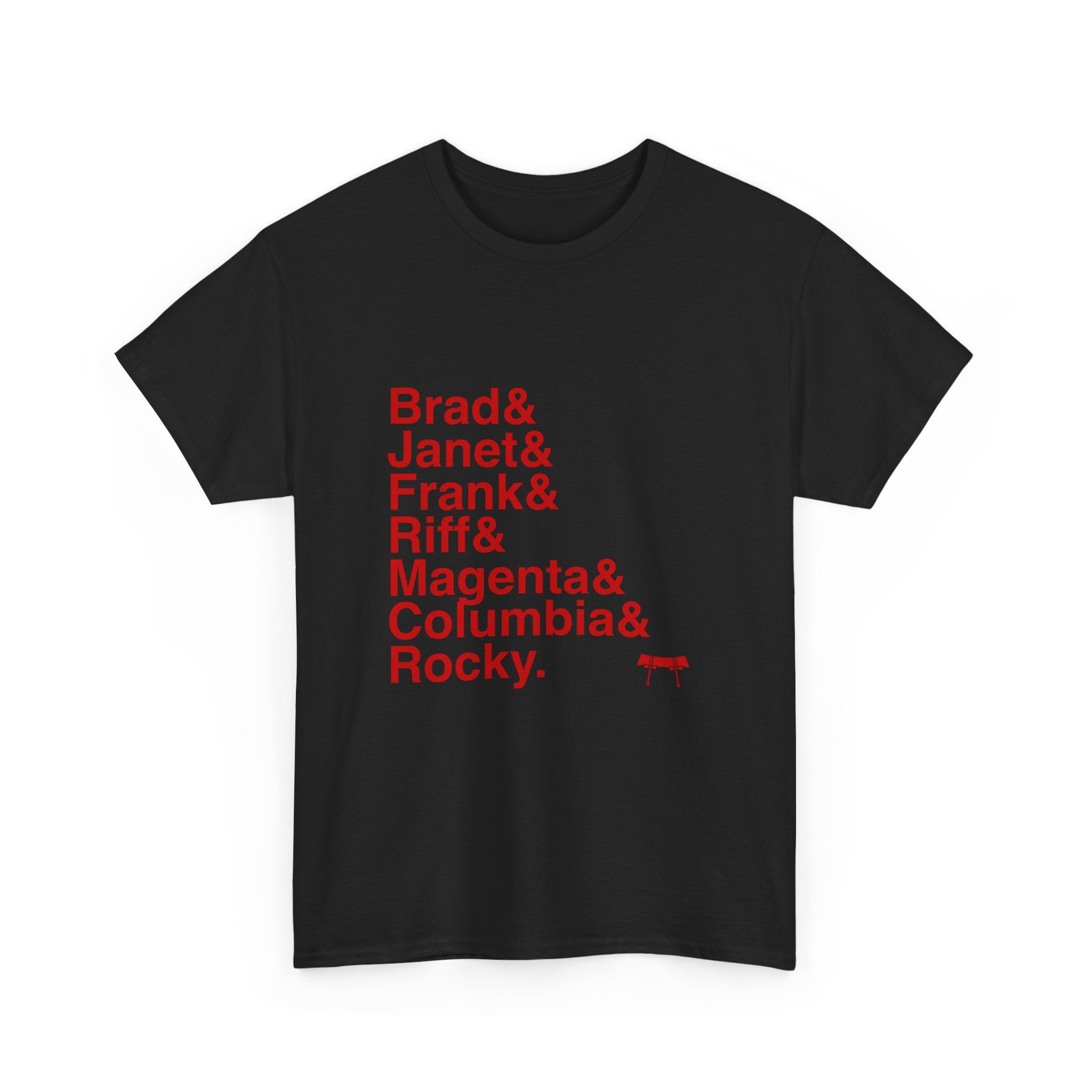 Rocky Horror T-Shirt - Frank-N-Furter, Time Warp Names List Tee | Cult Classic Musical Gift, Janet & Brad Fan Apparel