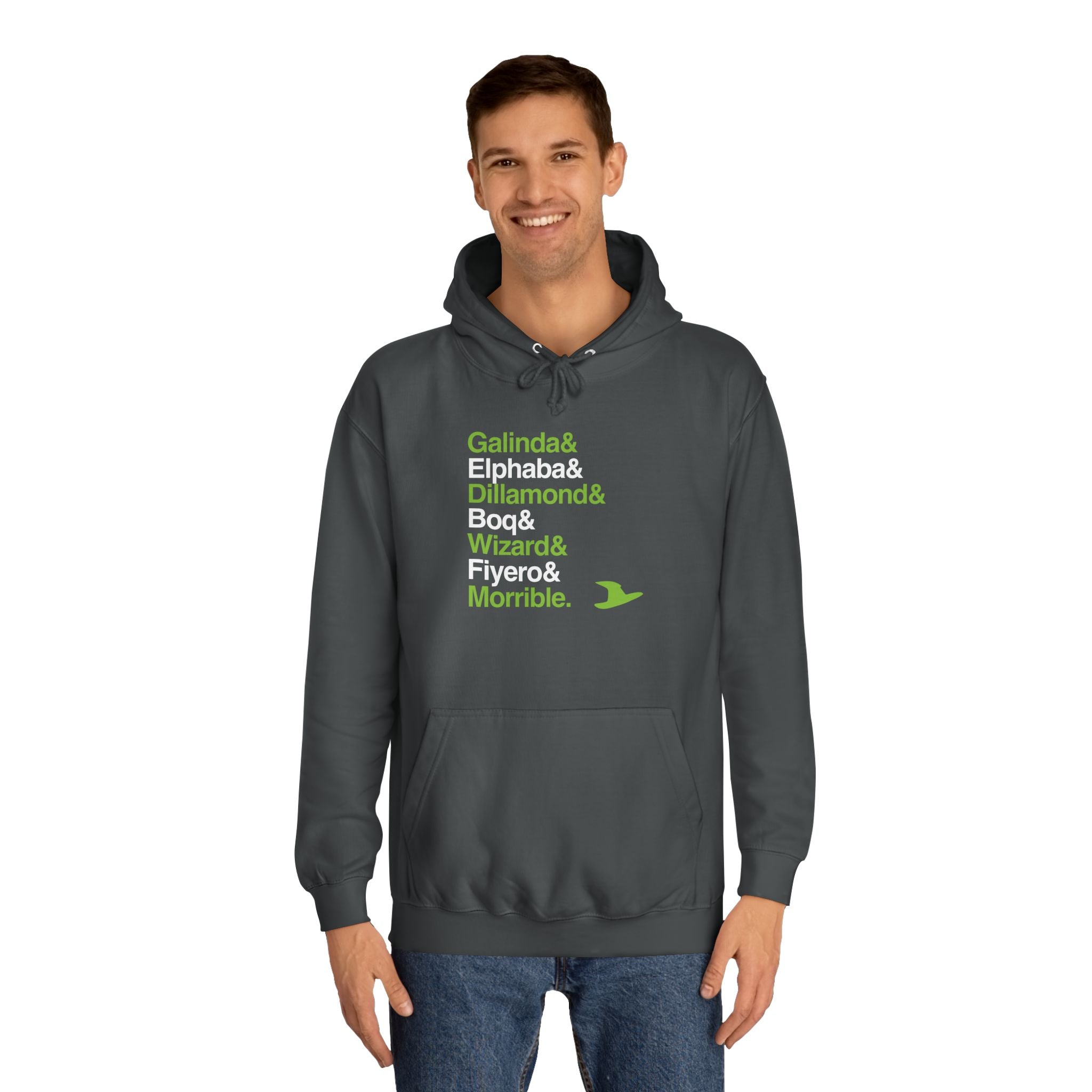 Wicked Broadway Hoodie - Elphaba, Glinda Names List Apparel | Defying Gravity Musical Gift (Unisex)