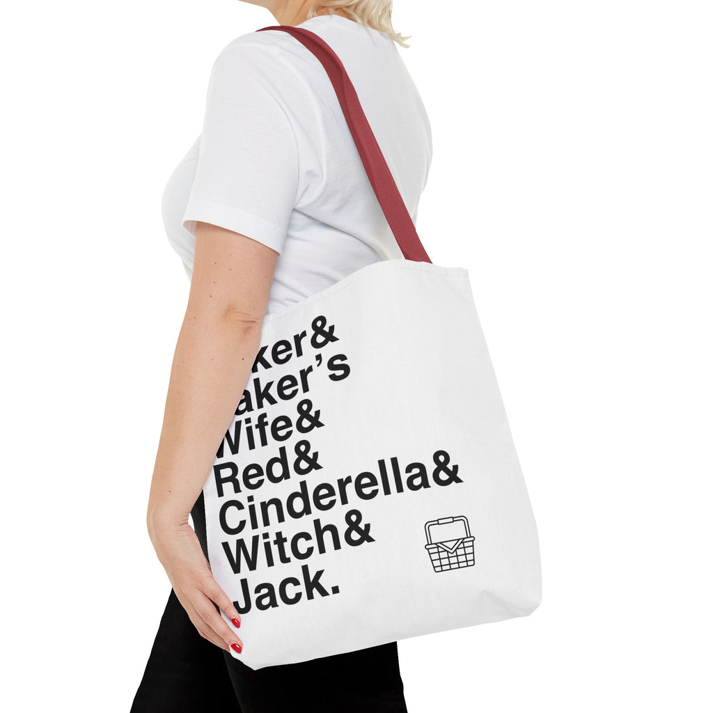 Into the Woods Tote Bag - Sondheim Musical Names List Bag | Baker, Witch, Giant Broadway Gift, Durable Canvas