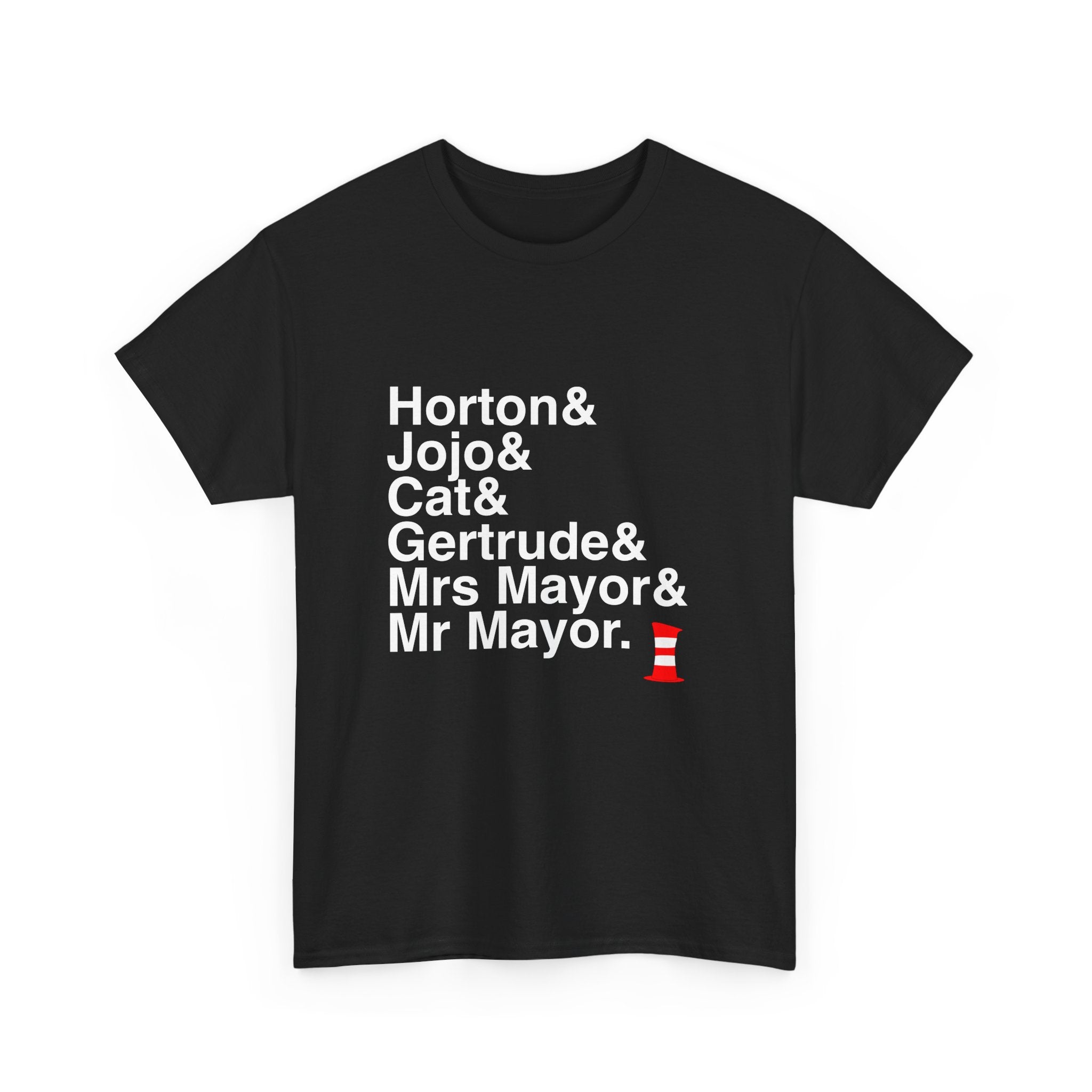 Seussical T-Shirt - Cat in the Hat, Horton Names List Tee | Dr. Seuss Broadway Musical Gift, Thinker Fan