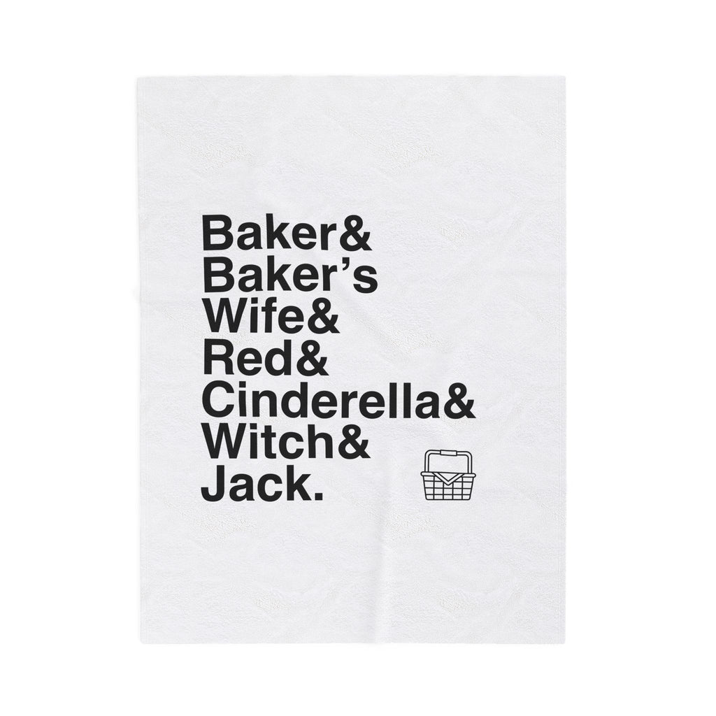Into the Woods Blanket - Sondheim Musical Names List Throw | Cozy Fairy Tale Gift, Witch, Baker Home Decor