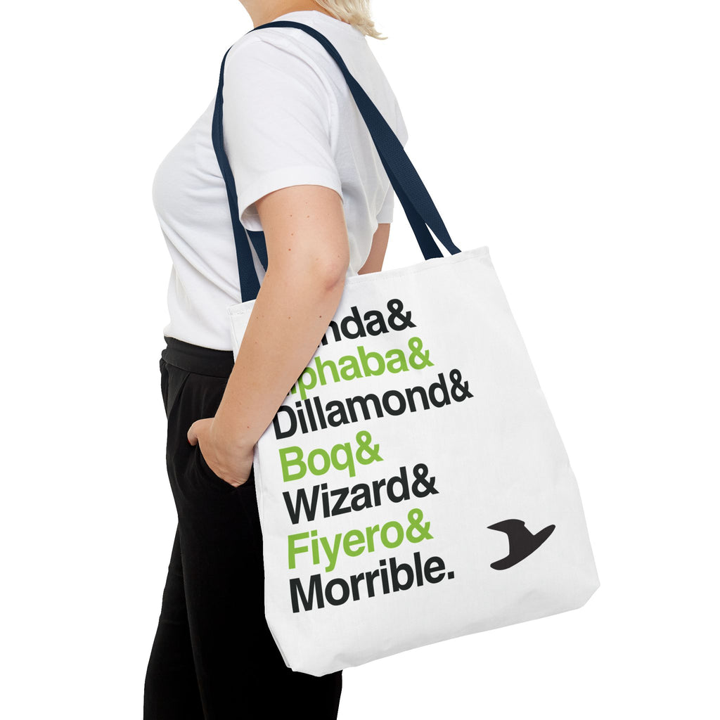 Wicked Tote Bag - Elphaba, Glinda Names List Bag | Defying Gravity Broadway Musical Gift, Durable Canvas