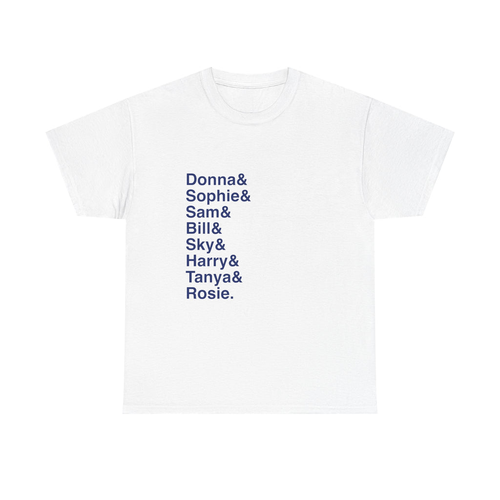 Mamma Mia T-Shirt - Donna, Sophie, Dads Names List Tee | Dancing Queen, ABBA Broadway Musical Gift, Jukebox Fan