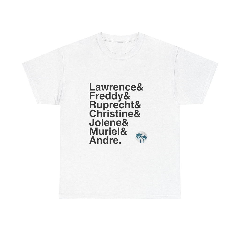 Dirty Rotten Scoundrels T-Shirt - Lawrence, Freddy Names List Tee | French Riviera Broadway Musical Comedy Gift