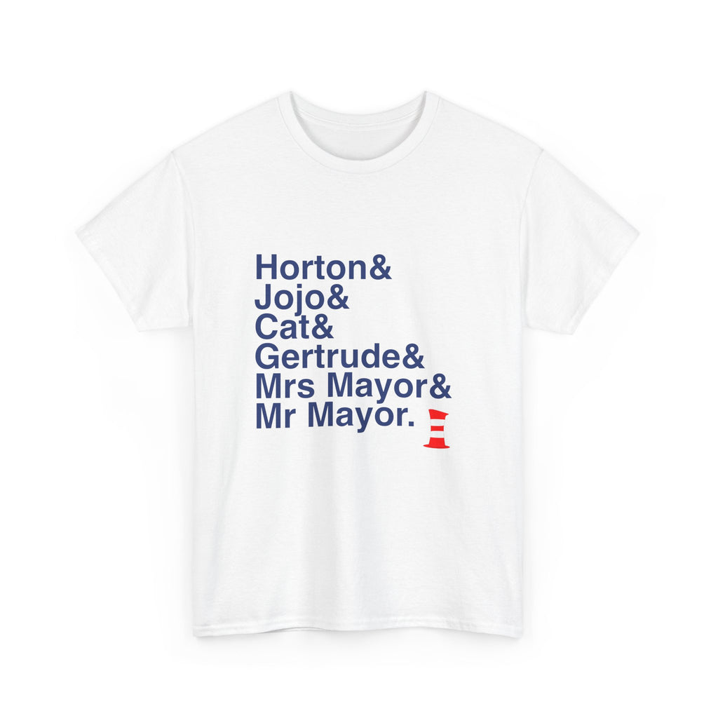 Seussical T-Shirt - Cat in the Hat, Horton Names List Tee | Dr. Seuss Broadway Musical Gift, Thinker Fan
