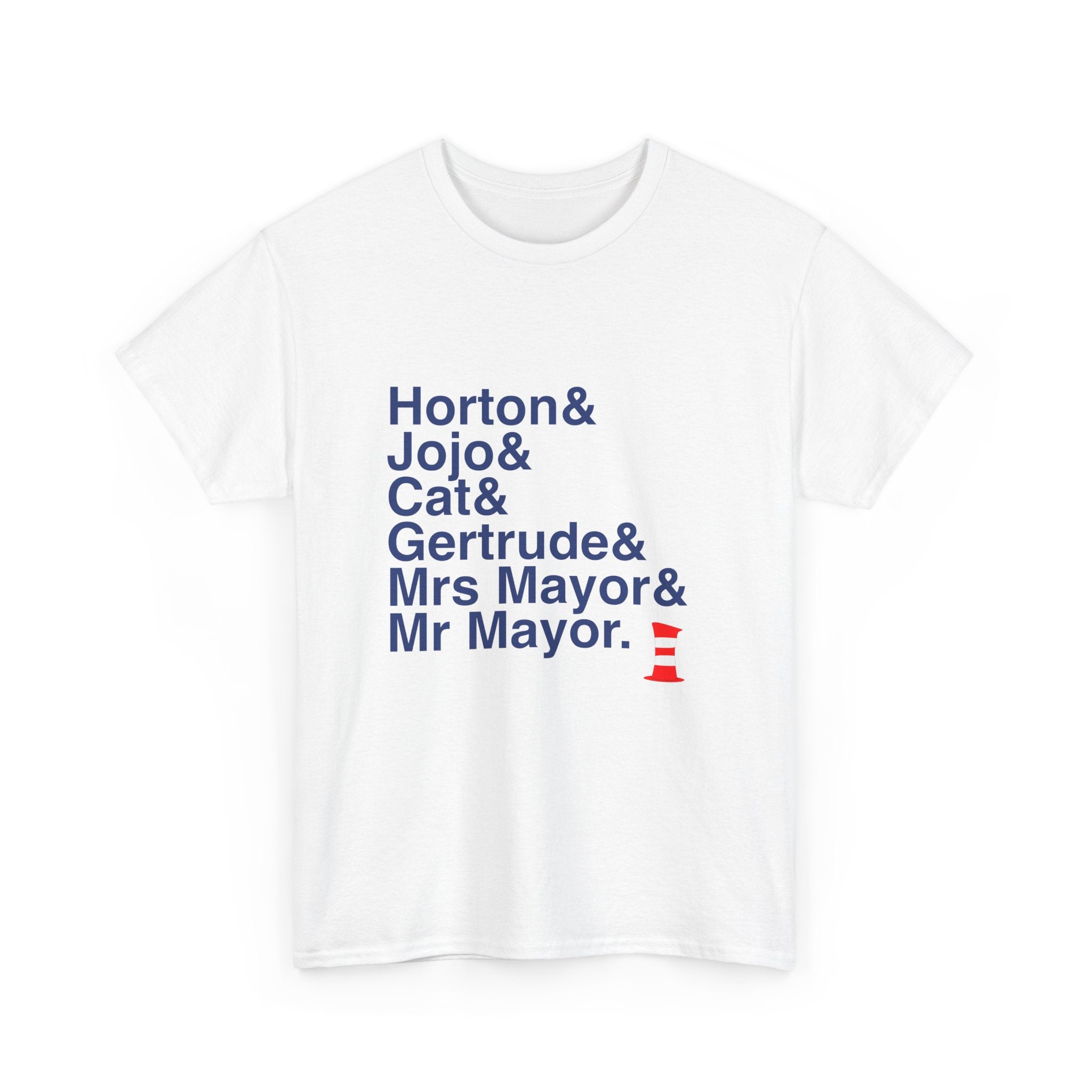 Seussical T-Shirt - Cat in the Hat, Horton Names List Tee | Dr. Seuss Broadway Musical Gift, Thinker Fan
