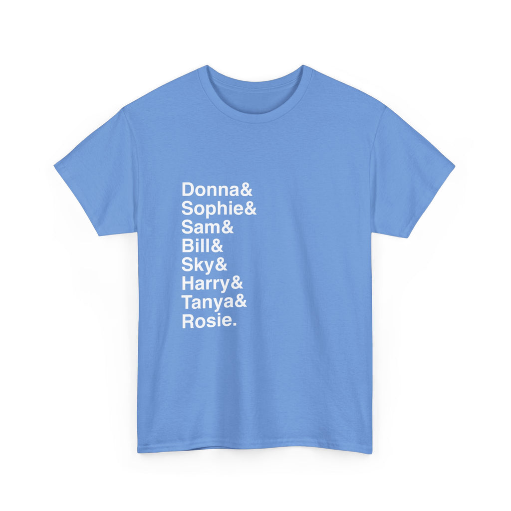 Mamma Mia T-Shirt - Donna, Sophie, Dads Names List Tee | Dancing Queen, ABBA Broadway Musical Gift, Jukebox Fan