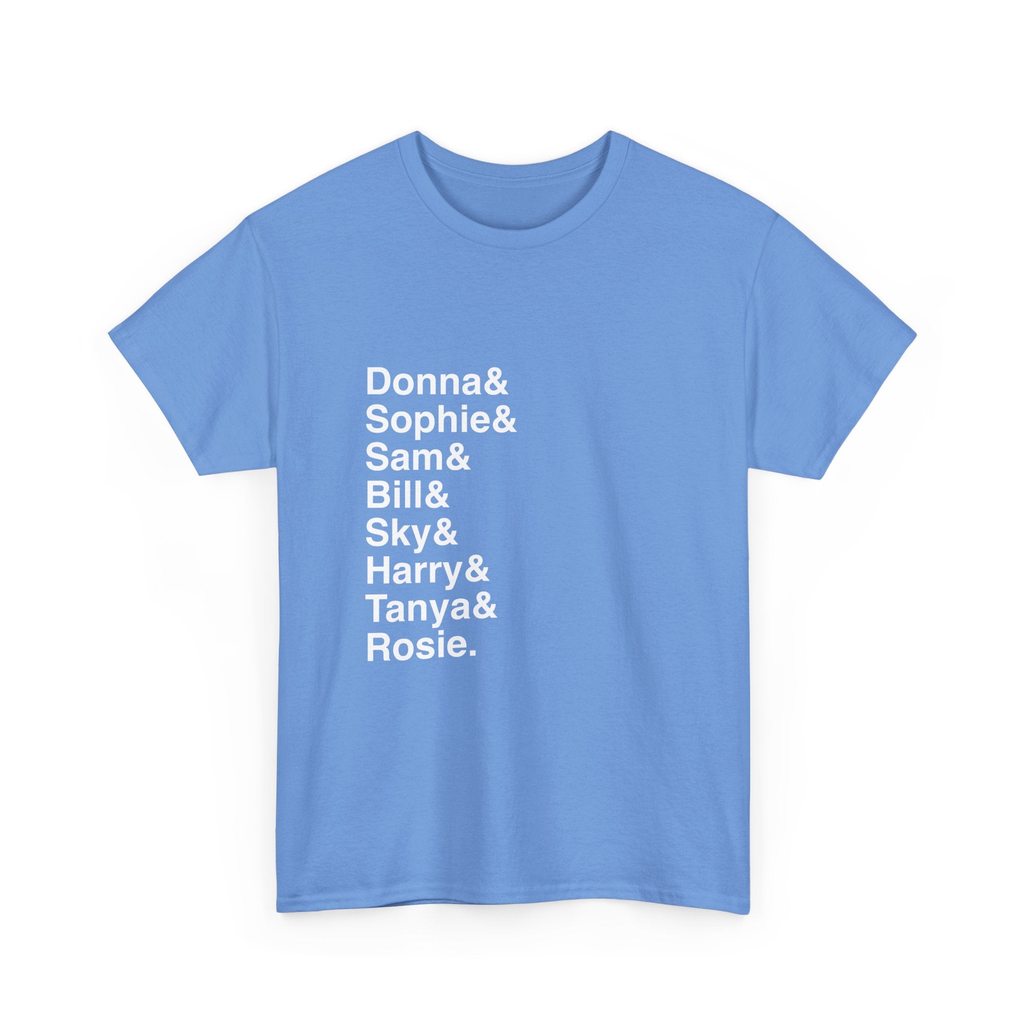 Mamma Mia T-Shirt - Donna, Sophie, Dads Names List Tee | Dancing Queen, ABBA Broadway Musical Gift, Jukebox Fan
