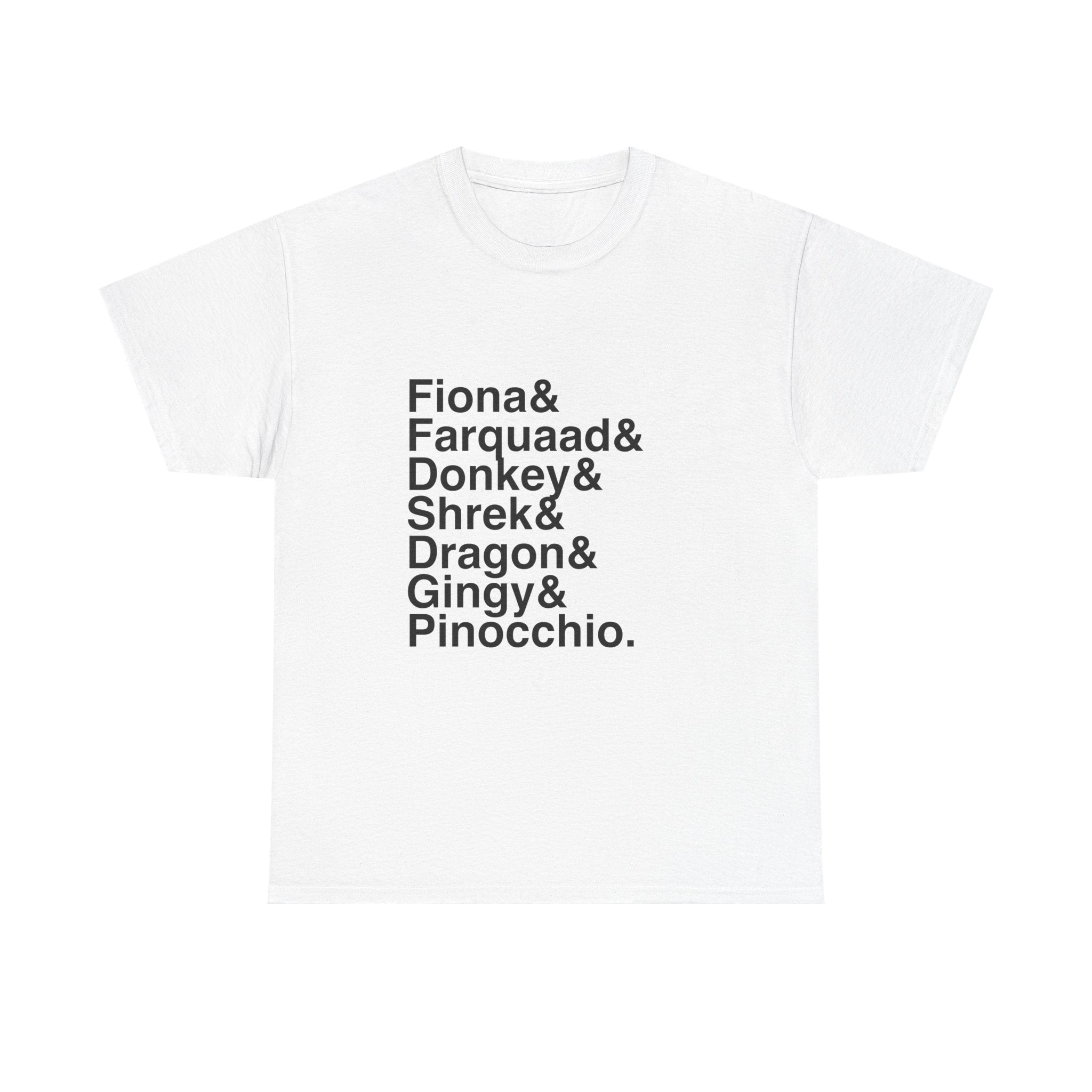 Shrek the Musical T-Shirt - Donkey, Princess Fiona, Farquaad Names List Tee | Broadway Musical Gift, I'm a Believer