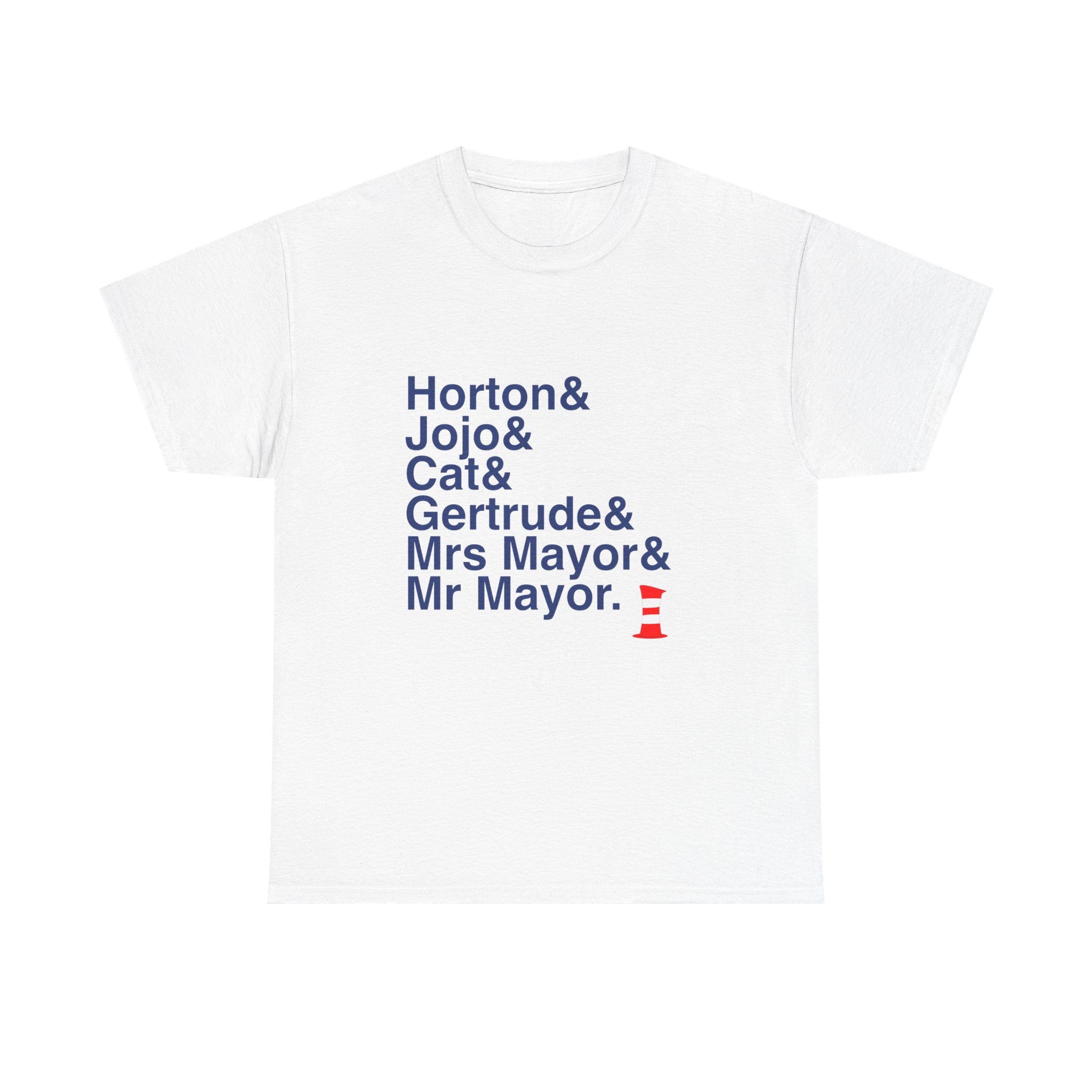 Seussical T-Shirt - Cat in the Hat, Horton Names List Tee | Dr. Seuss Broadway Musical Gift, Thinker Fan