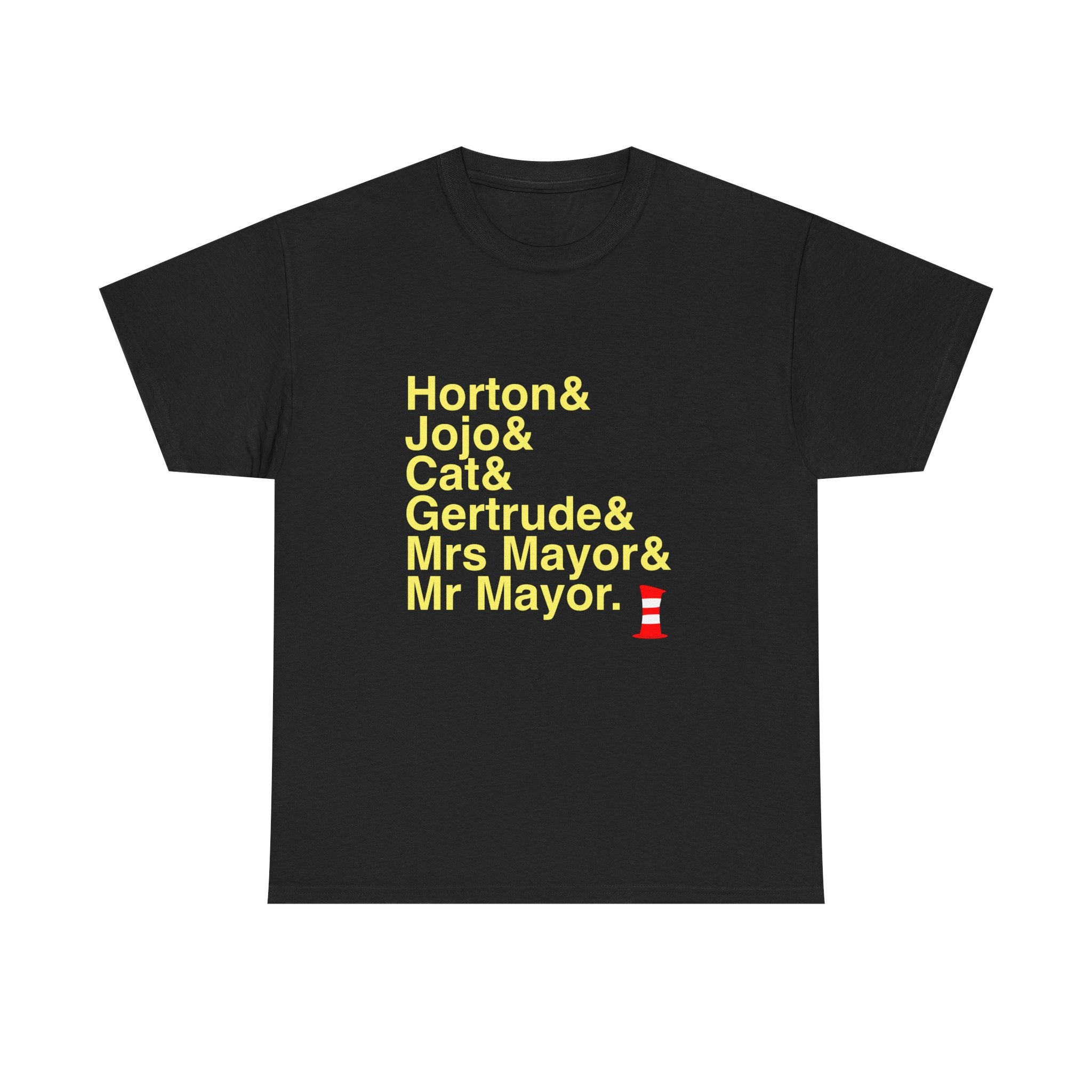 Seussical T-Shirt - Cat in the Hat, Horton Names List Tee | Dr. Seuss Broadway Musical Gift, Thinker Fan
