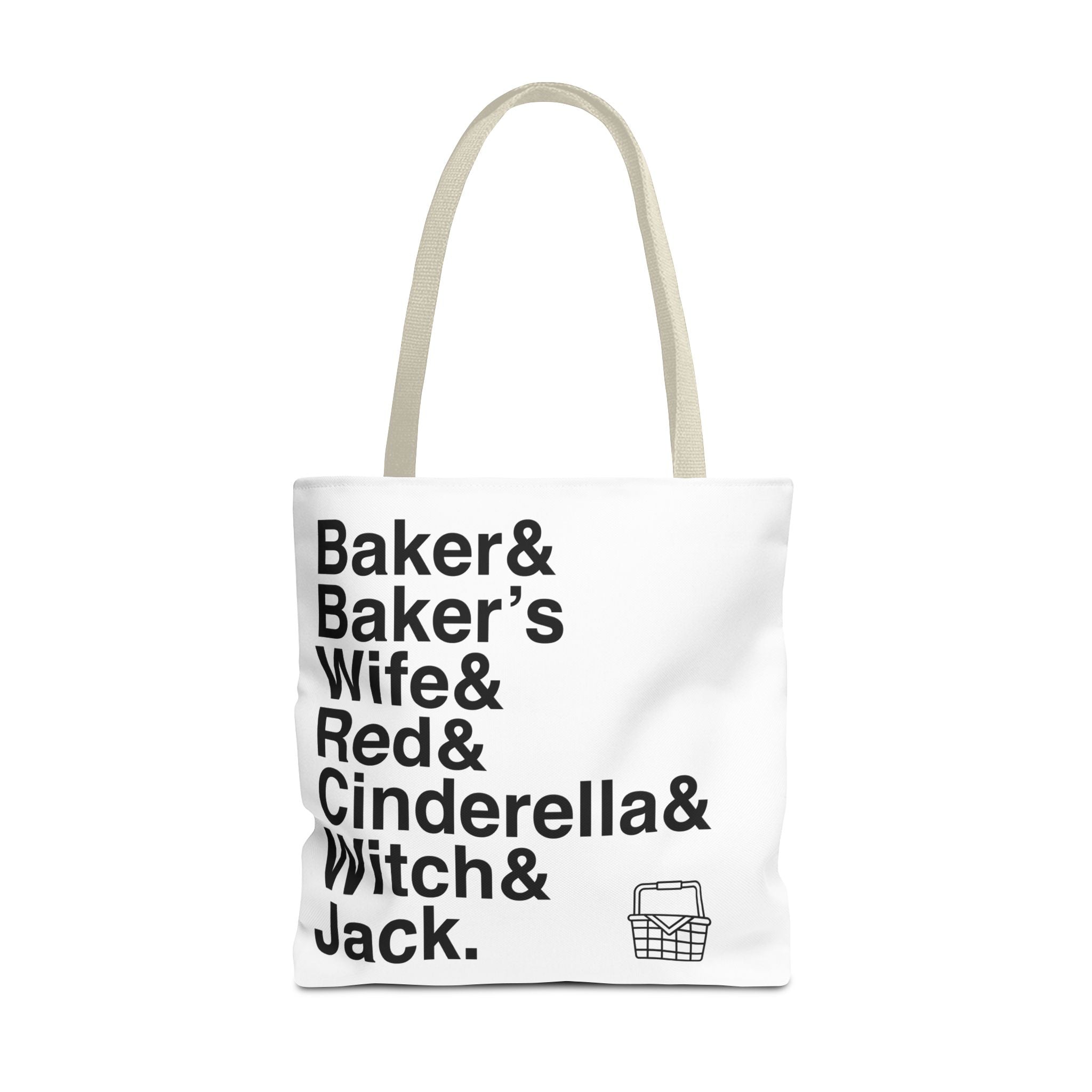 Into the Woods Tote Bag - Sondheim Musical Names List Bag | Baker, Witch, Giant Broadway Gift, Durable Canvas