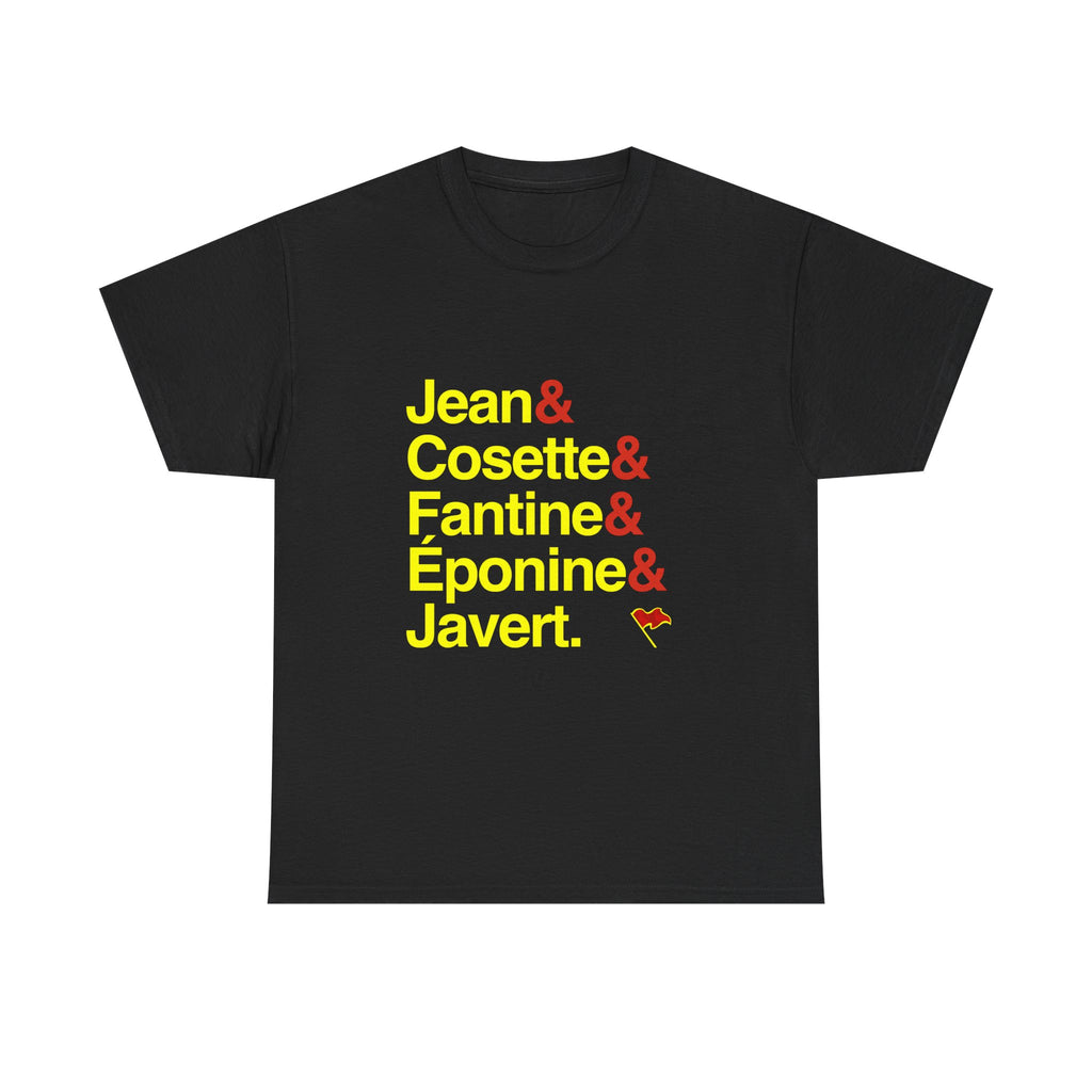 Les Misérables T-Shirt - Jean Valjean, Javert, Fantine Names List Tee | I Dreamed a Dream Broadway Musical Gift, Theatre Fan