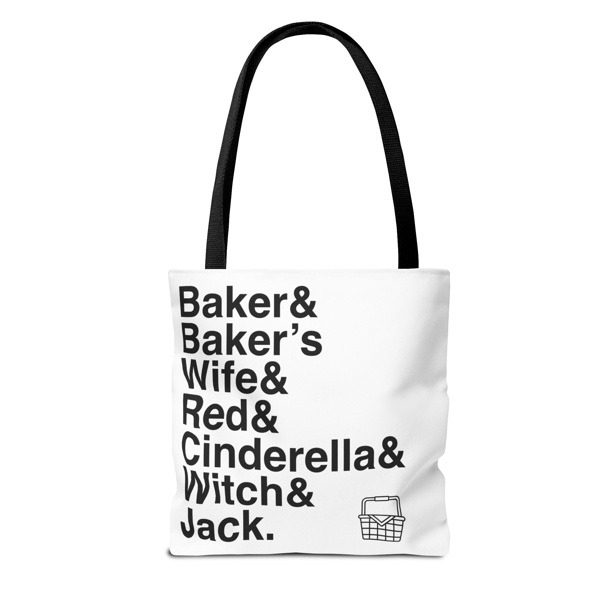 Into the Woods Tote Bag - Sondheim Musical Names List Bag | Baker, Witch, Giant Broadway Gift, Durable Canvas