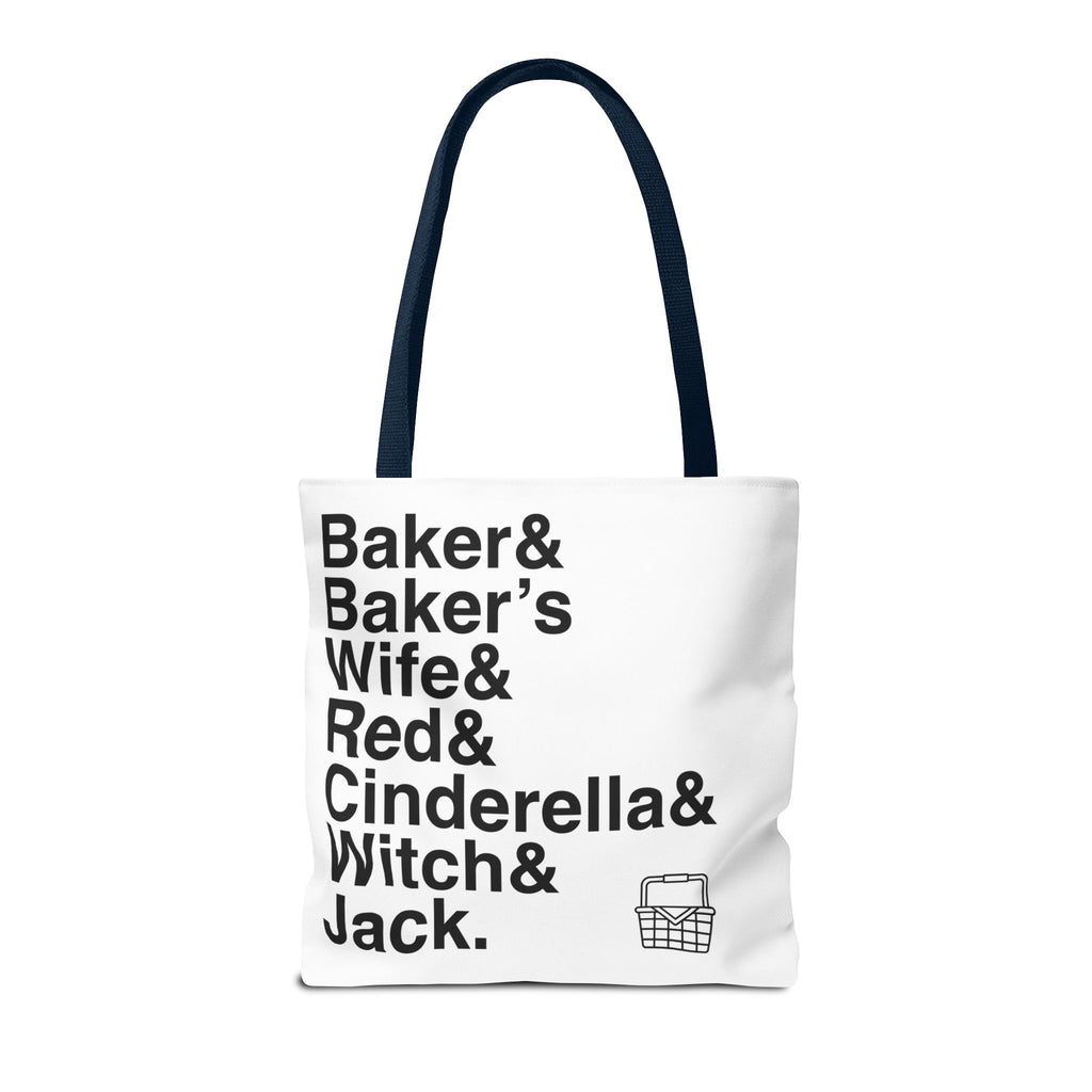 Into the Woods Tote Bag - Sondheim Musical Names List Bag | Baker, Witch, Giant Broadway Gift, Durable Canvas