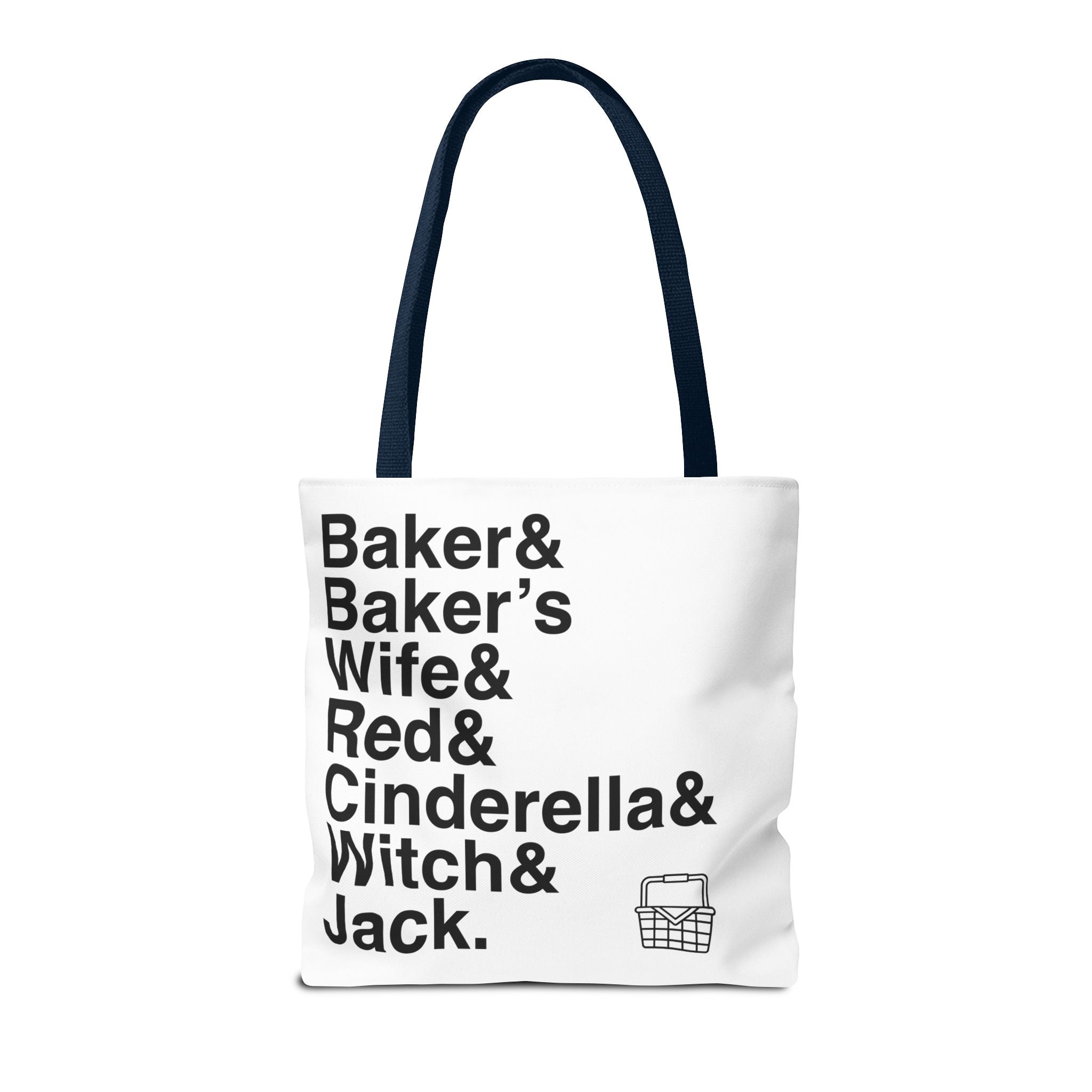 Into the Woods Tote Bag - Sondheim Musical Names List Bag | Baker, Witch, Giant Broadway Gift, Durable Canvas