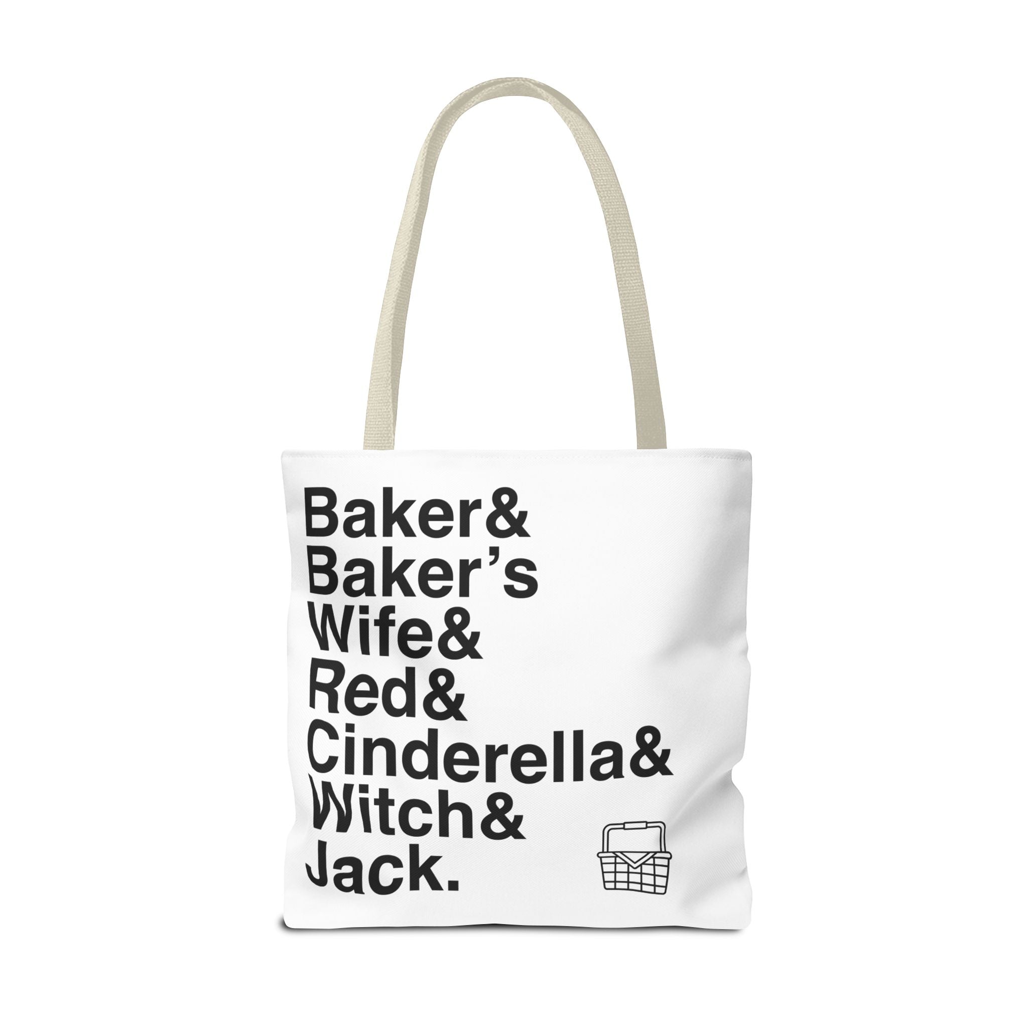 Into the Woods Tote Bag - Sondheim Musical Names List Bag | Baker, Witch, Giant Broadway Gift, Durable Canvas